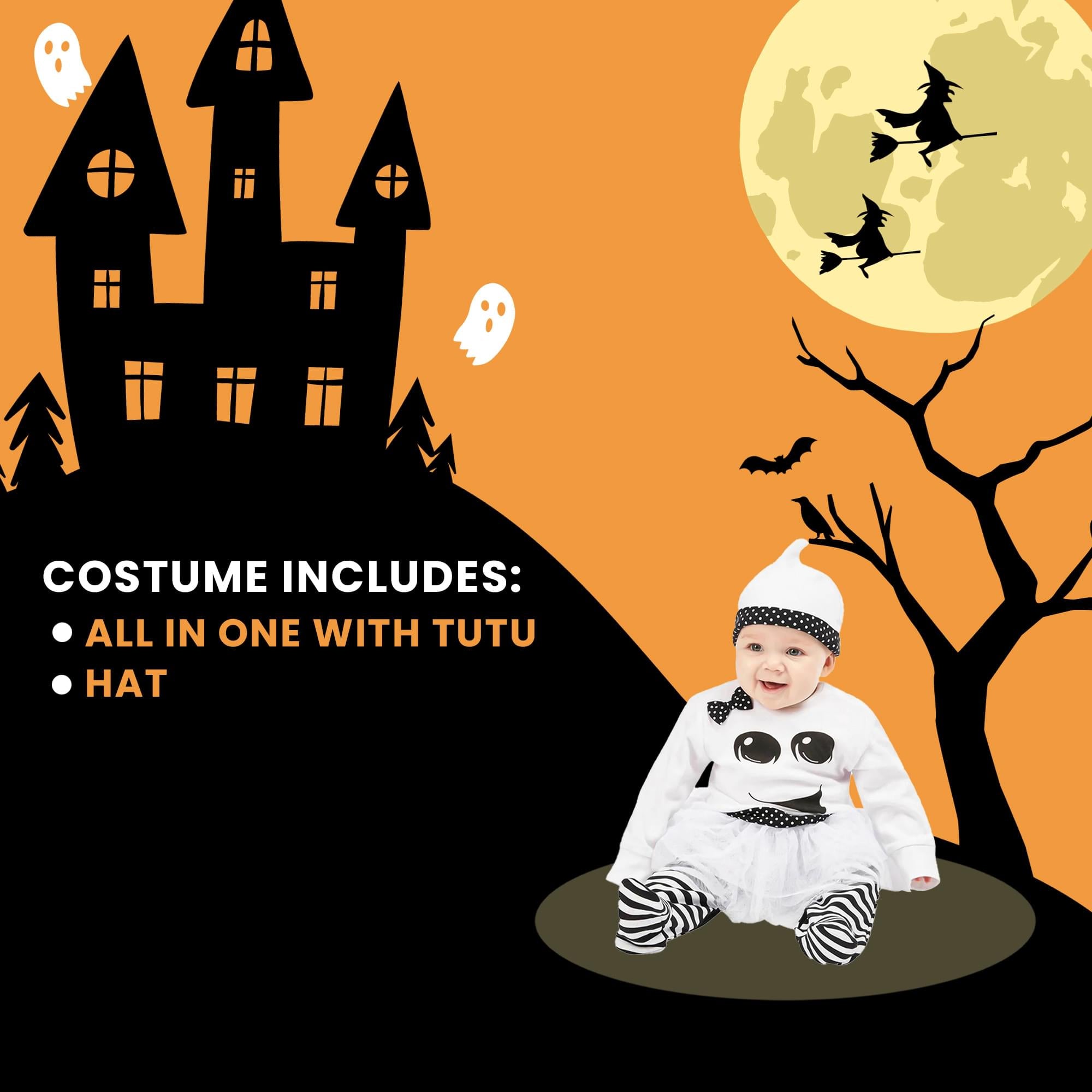 Ghost Girl Baby B3 Months Child Costume