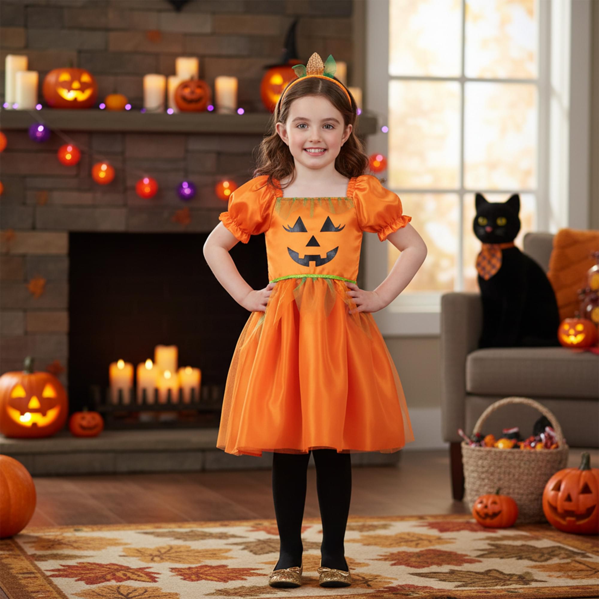 Girls Pumpkin Child Costume