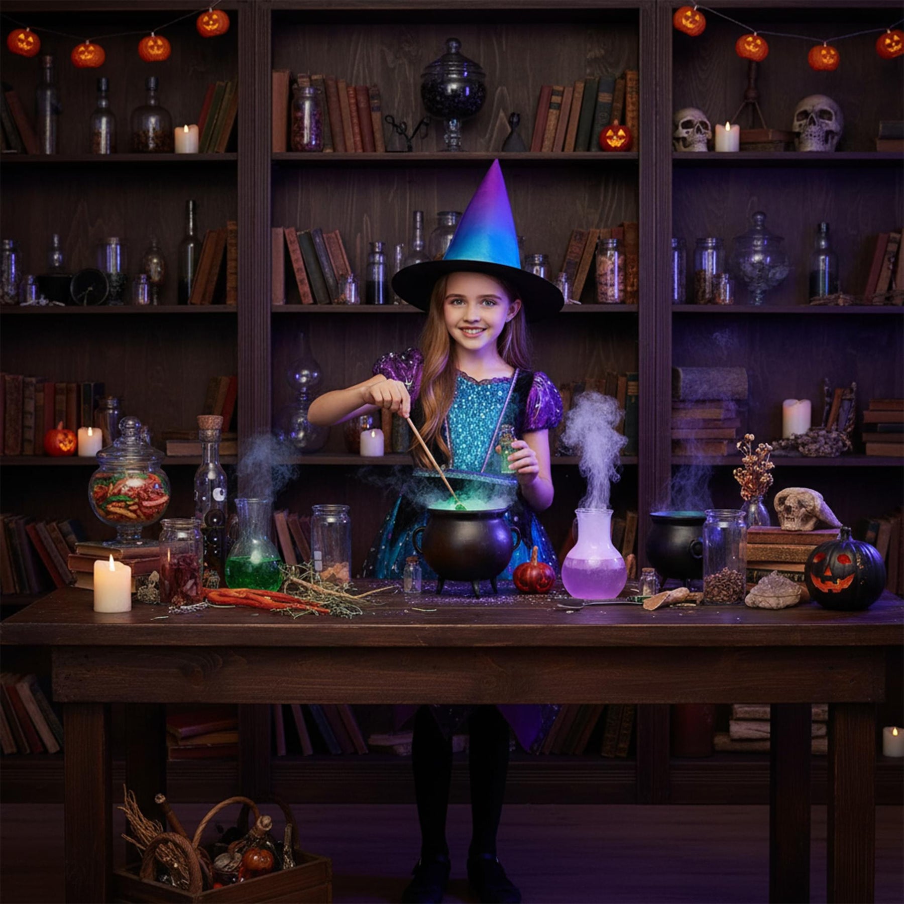 Girls Moon & Stars Witch Child Costume