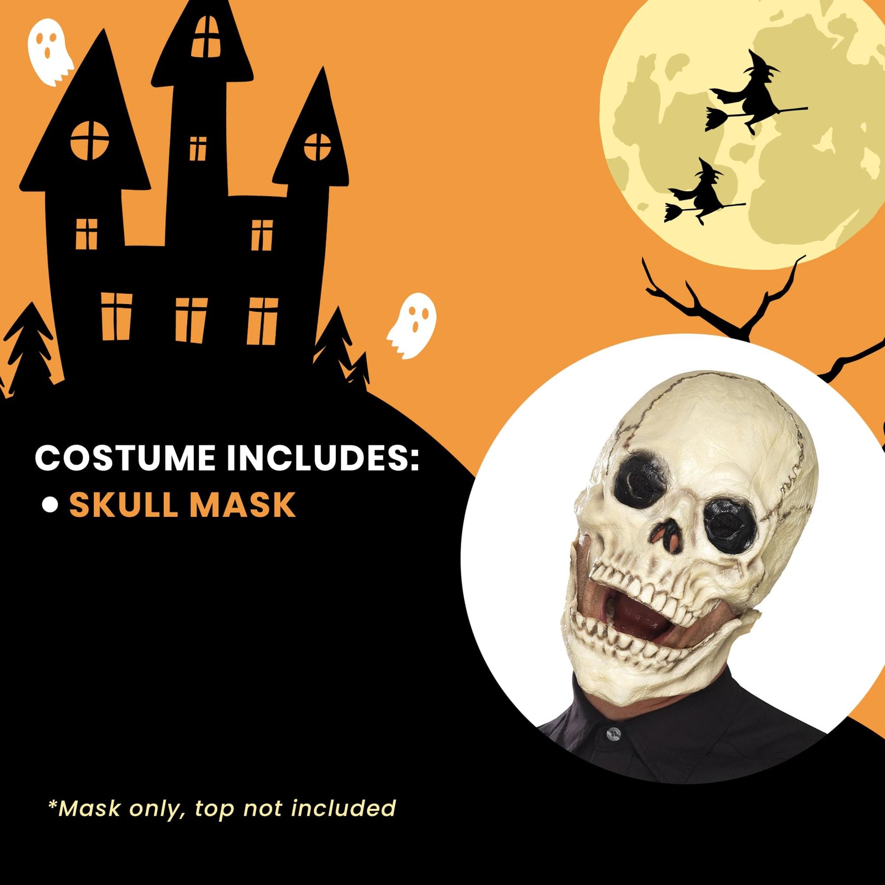 Skull Face Mask Costume Accessory