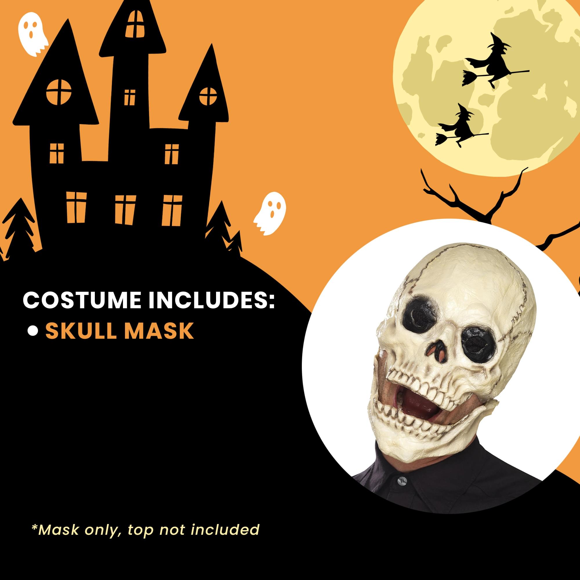 Skull Face Mask Costume Accessory