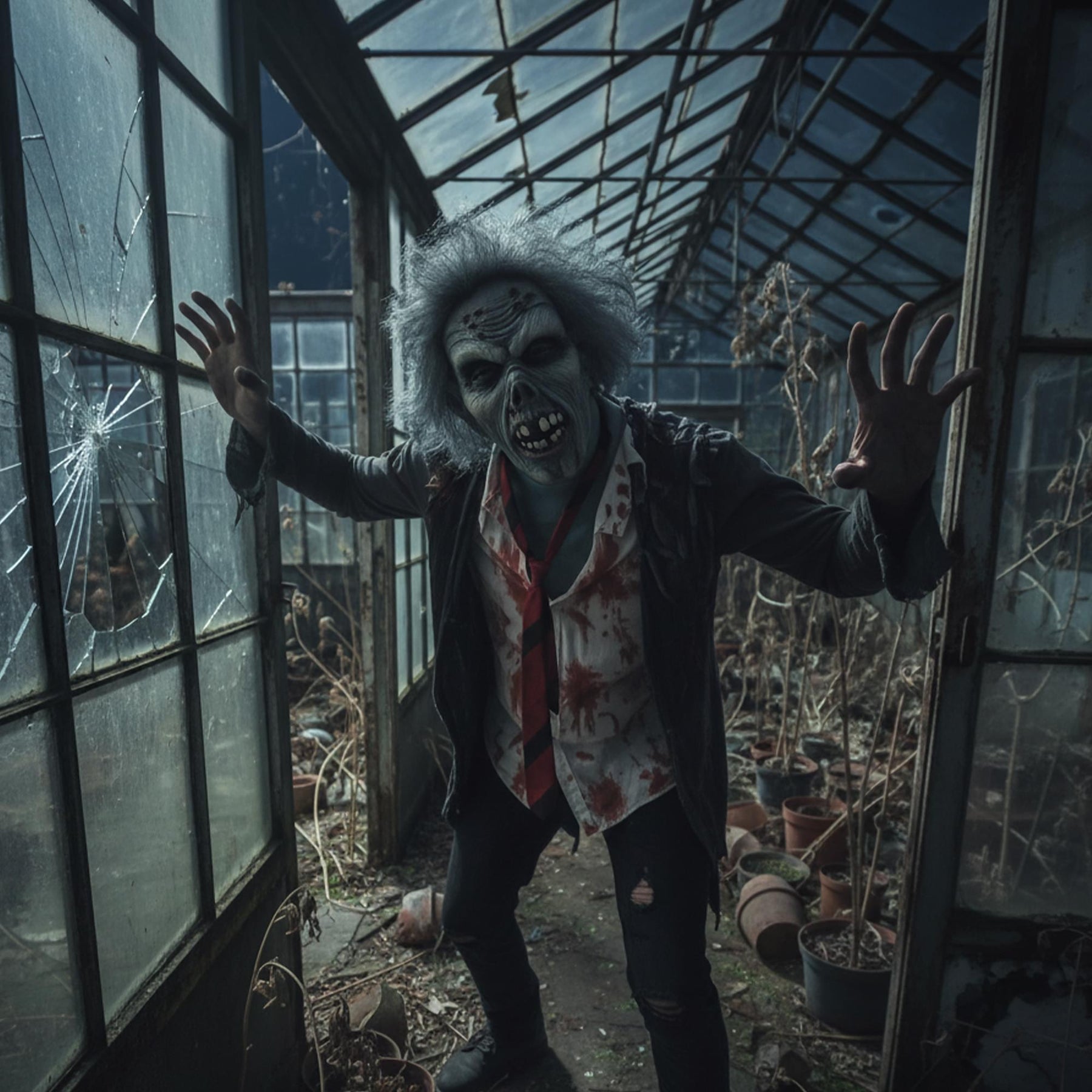 Decaying Zombie Mask Costume Accessory