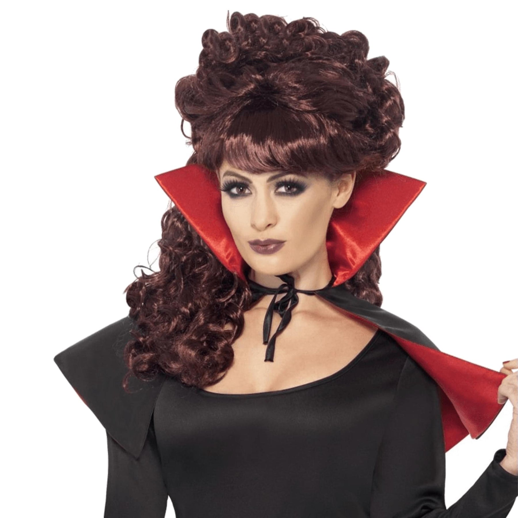 Black & Red Mini Vamp Cape Costume Accessory
