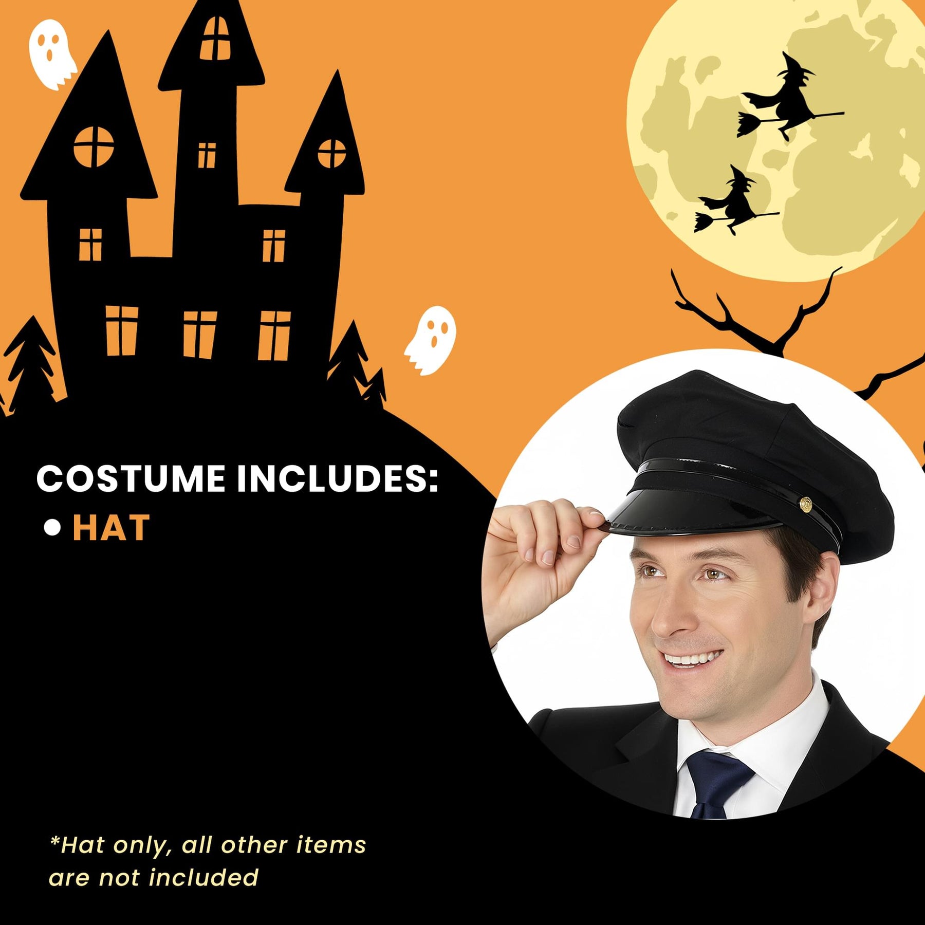 Chauffeur Hat Costume Accessory