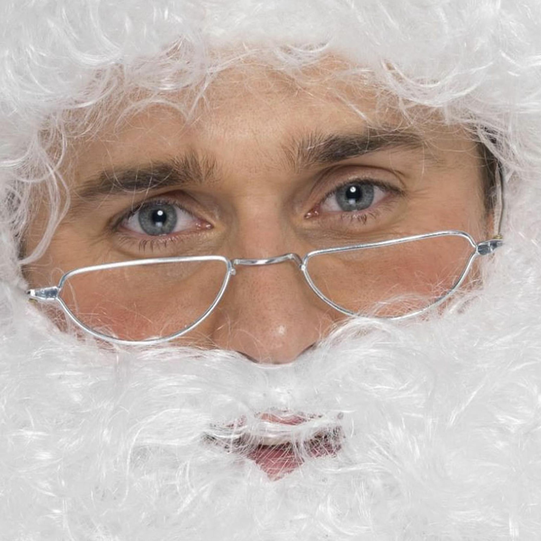 Half Moon Santa Glasses Adult Costume