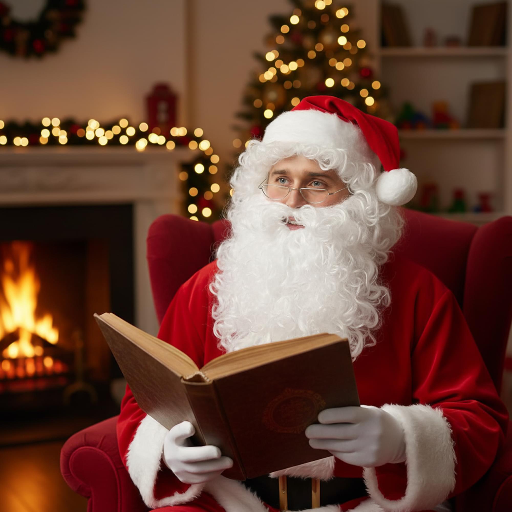 Half Moon Santa Glasses Adult Costume