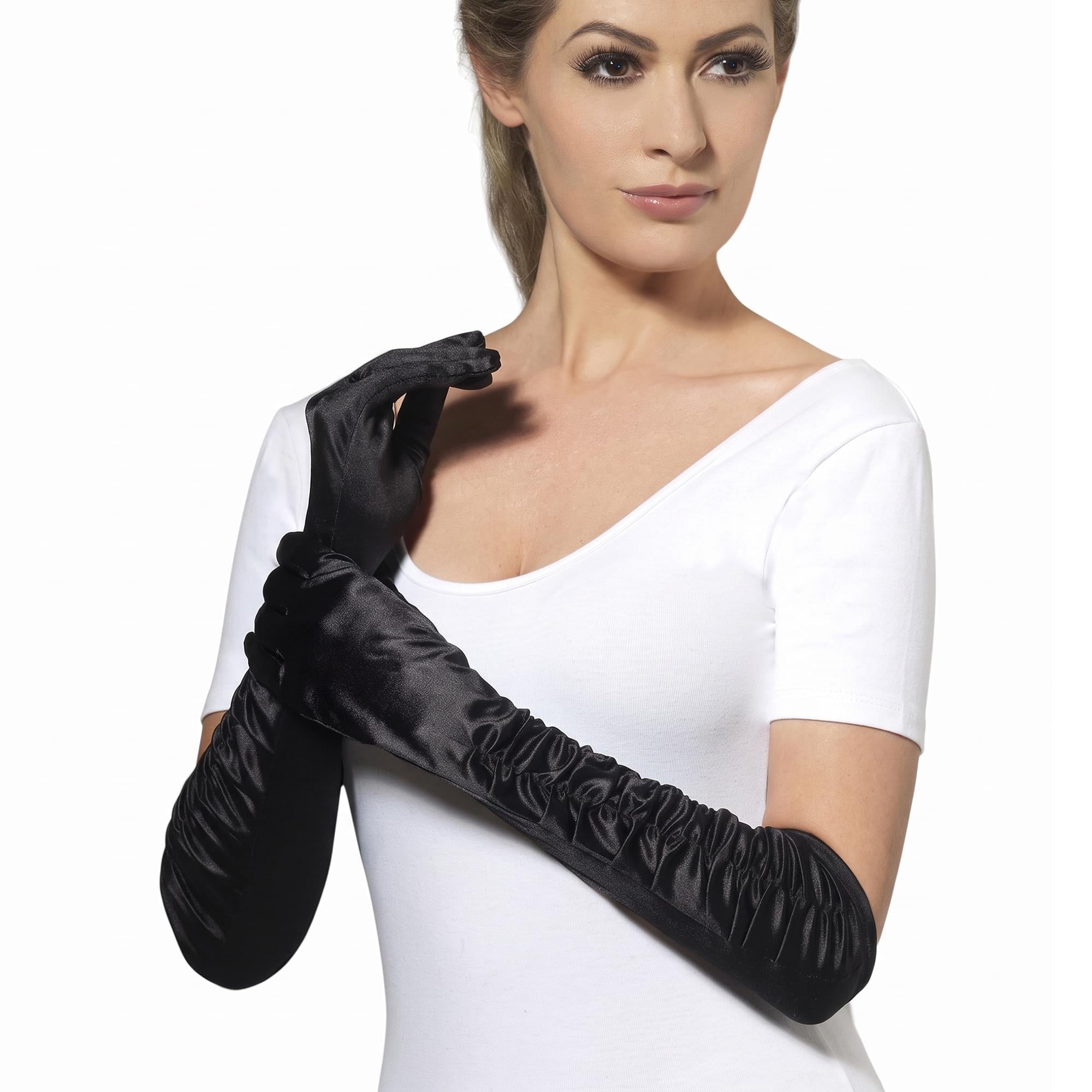 Black Temptress Gloves Adult Costume Accessory