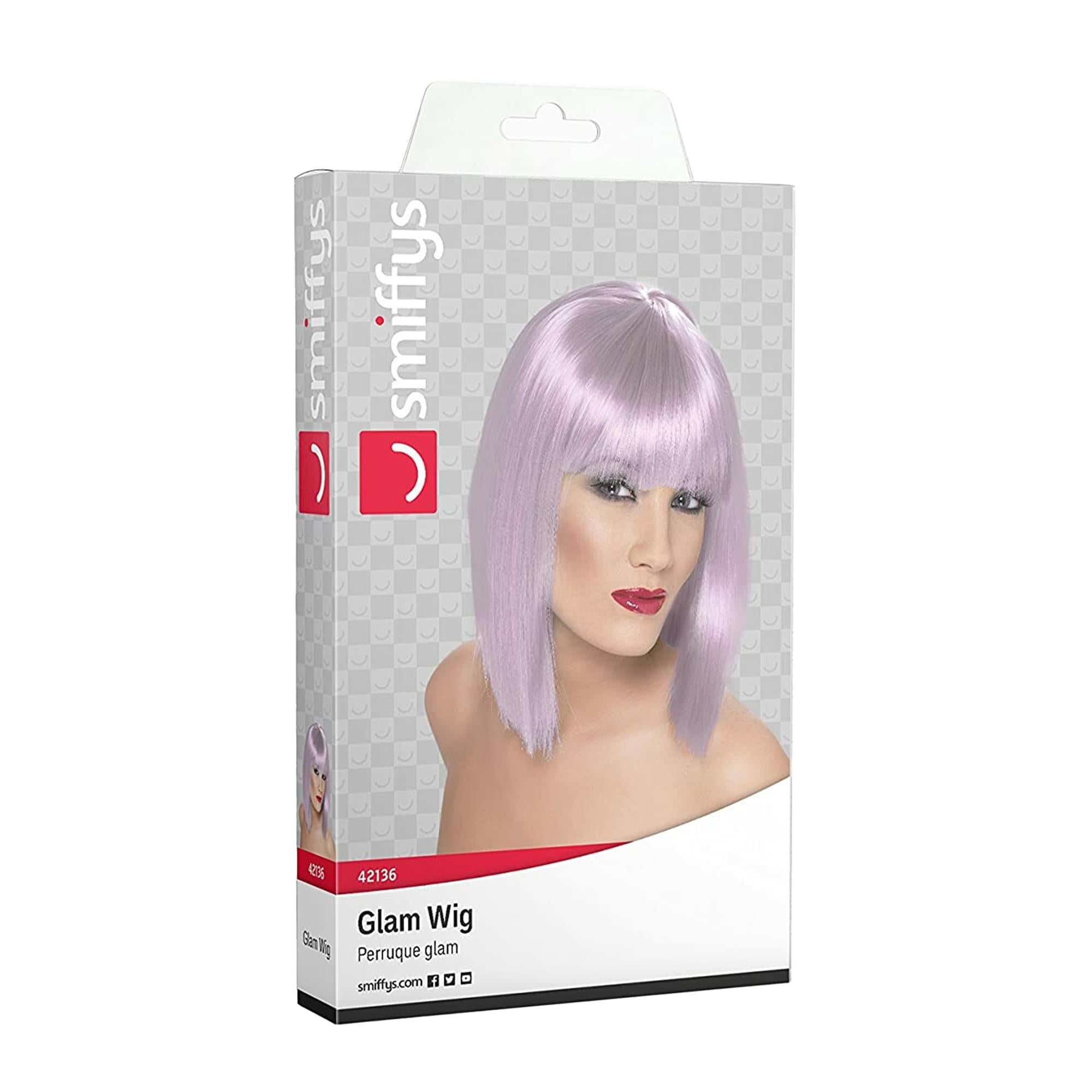 Glam Purple Wig Costume Accessory