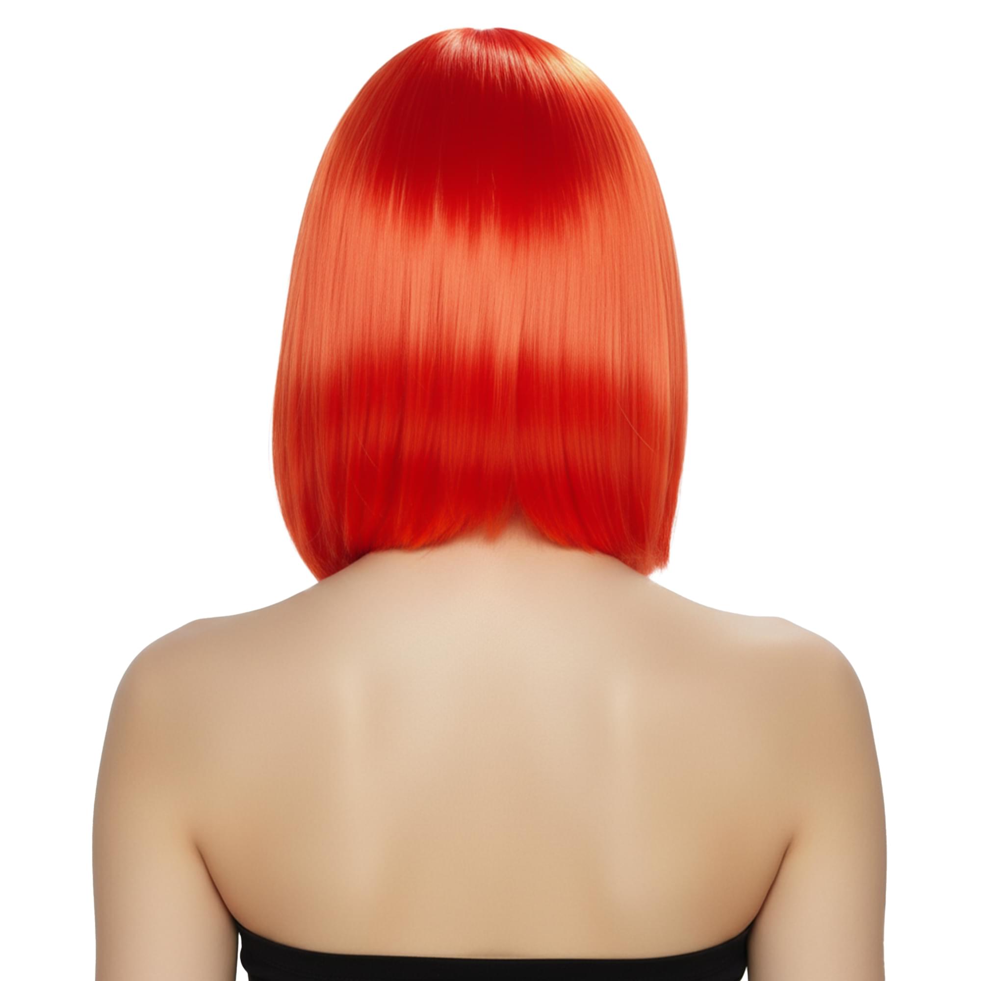 Glam Bright Red Wig Costume Accessory