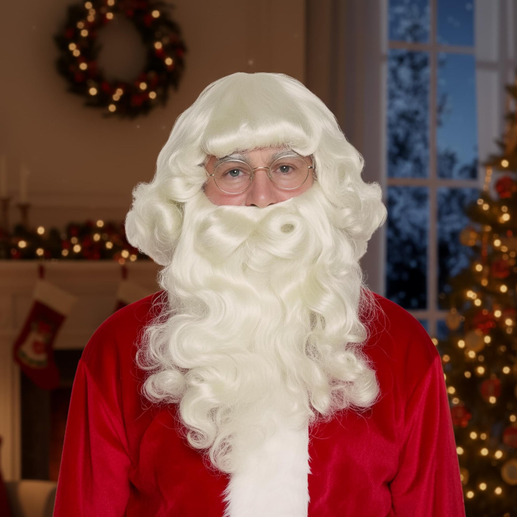 Santa White Beard Costume Accessory
