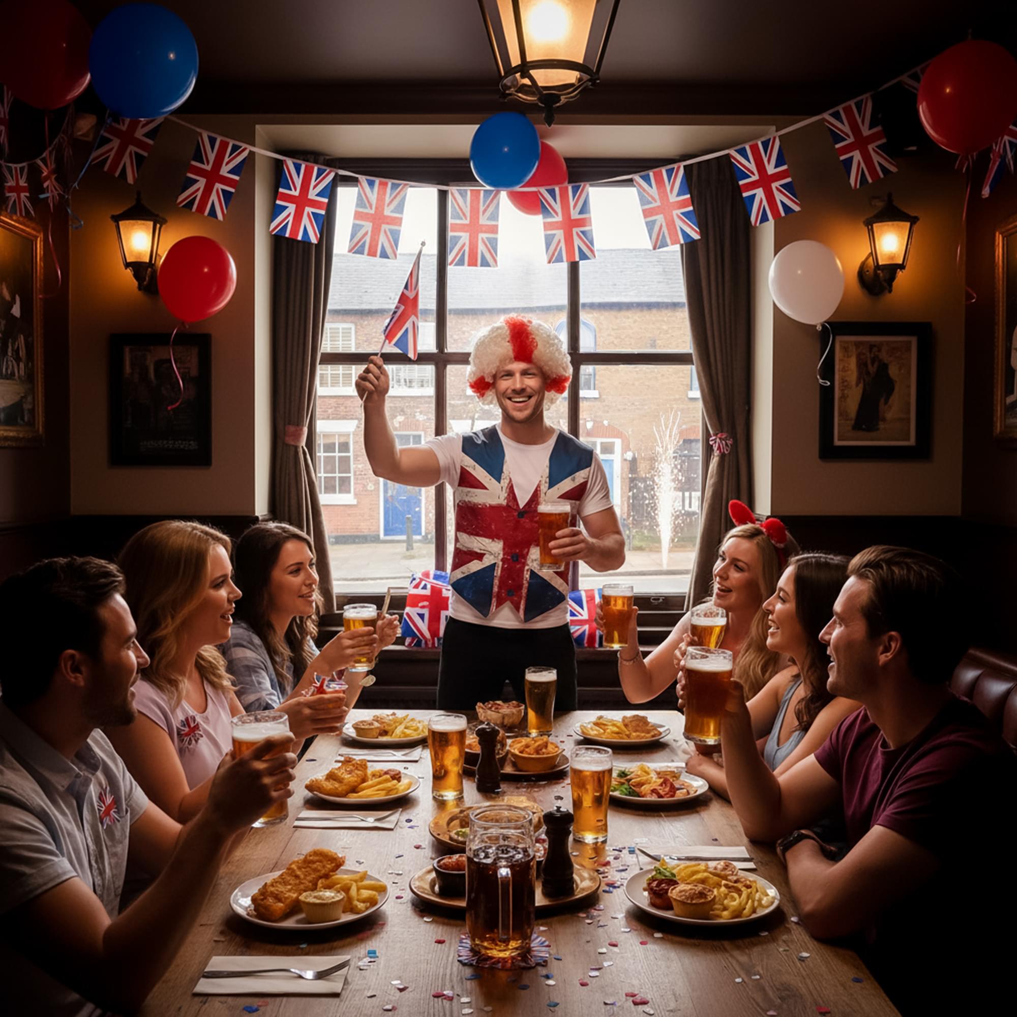 England Adult Costume Afro Wig