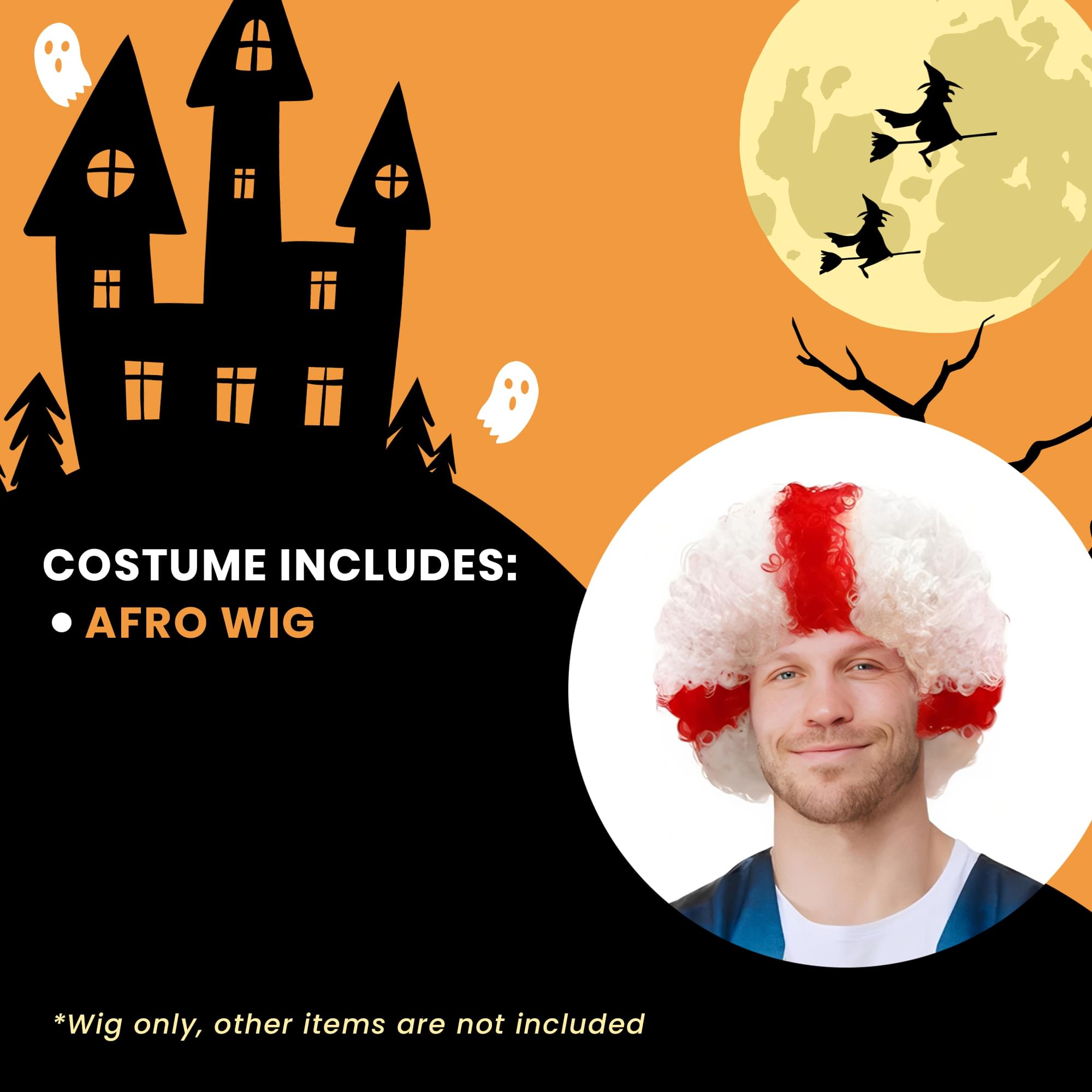 England Adult Costume Afro Wig