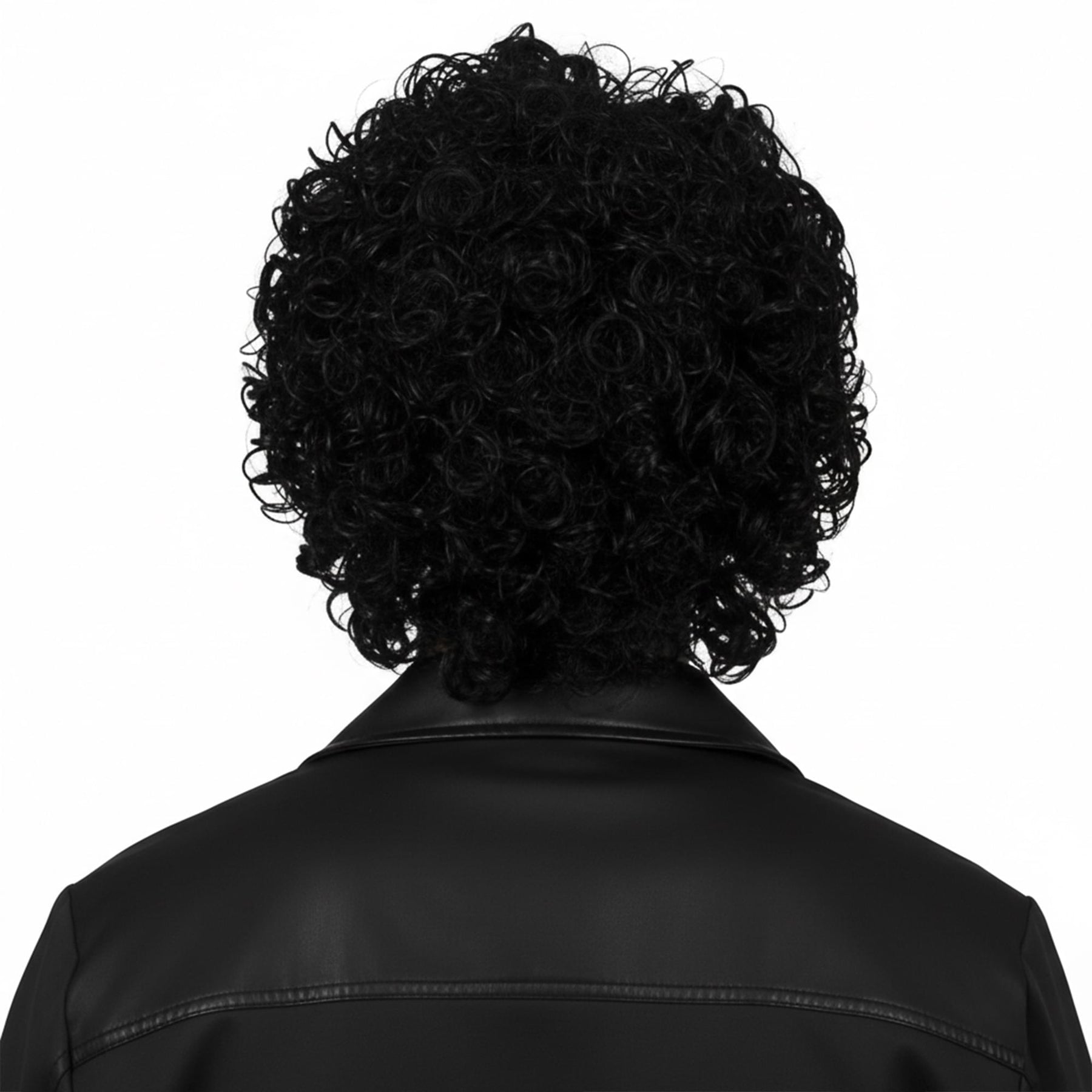 Wet Look Afro Black Wig Costume Accessory