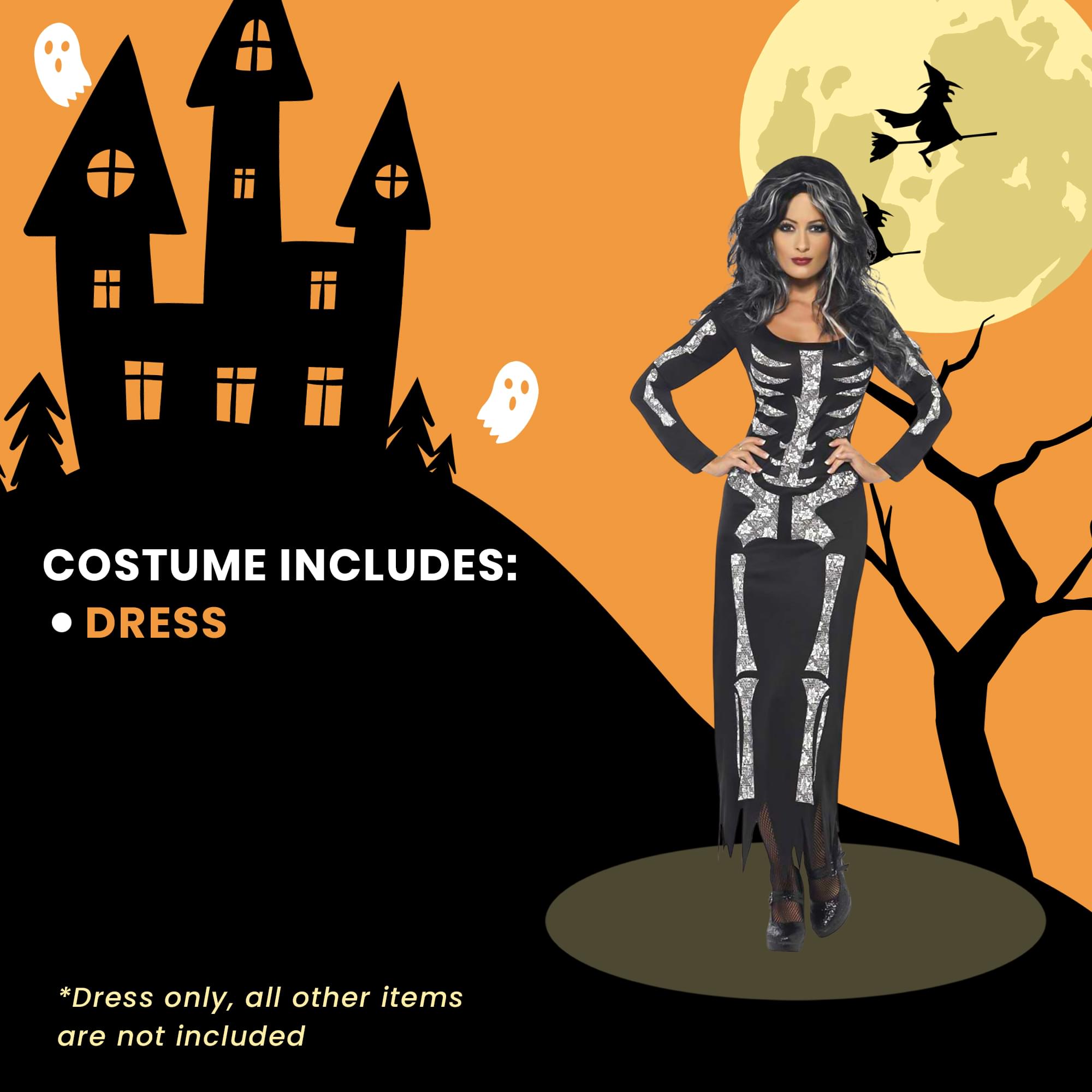 Skeleton Dress Adult Costume