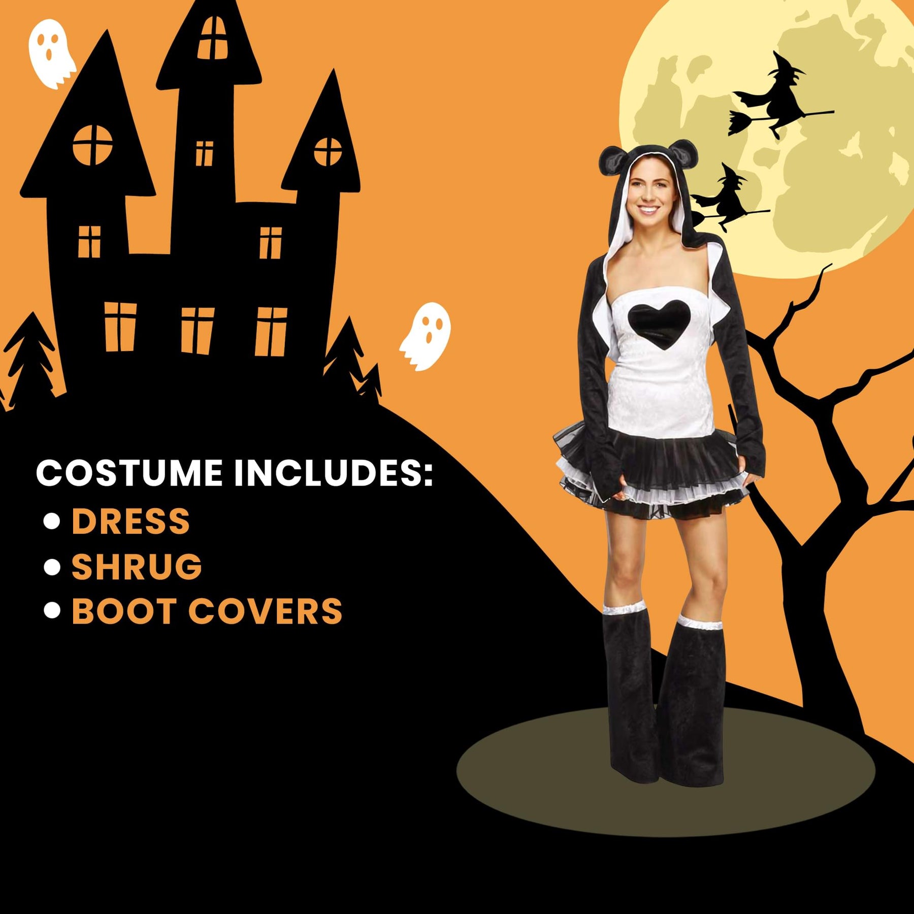 Fever Panda with Tutu Costume Accessory