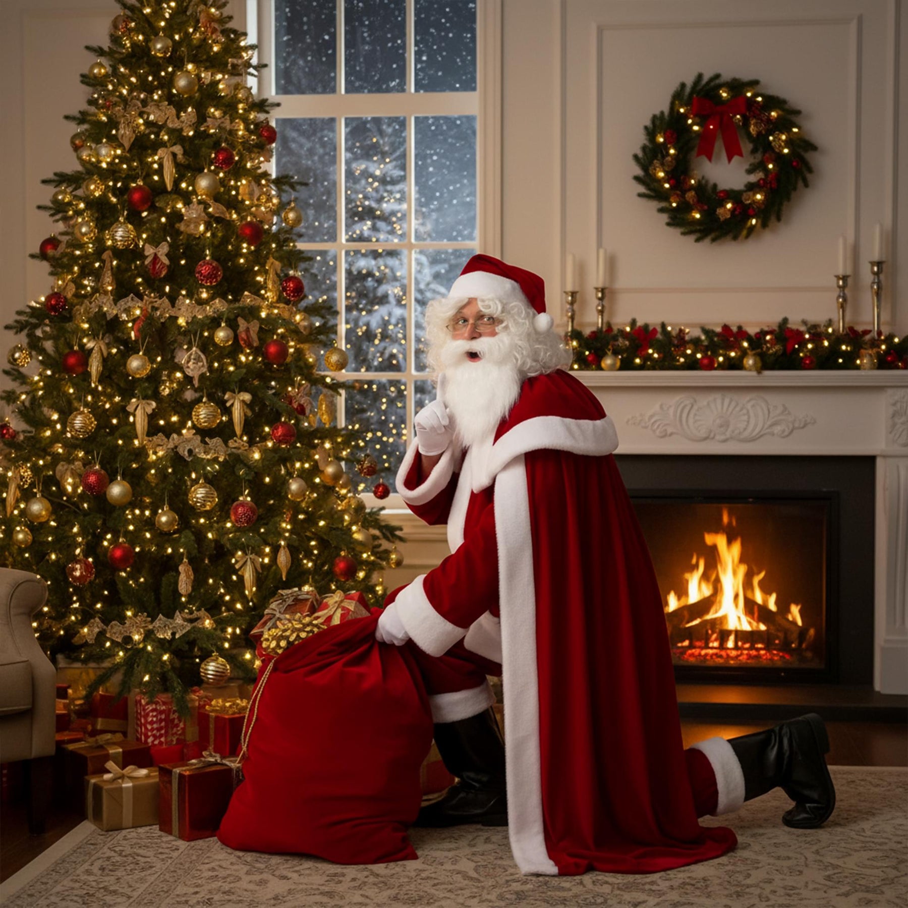 Santa Claus with Trousers Adult Costume