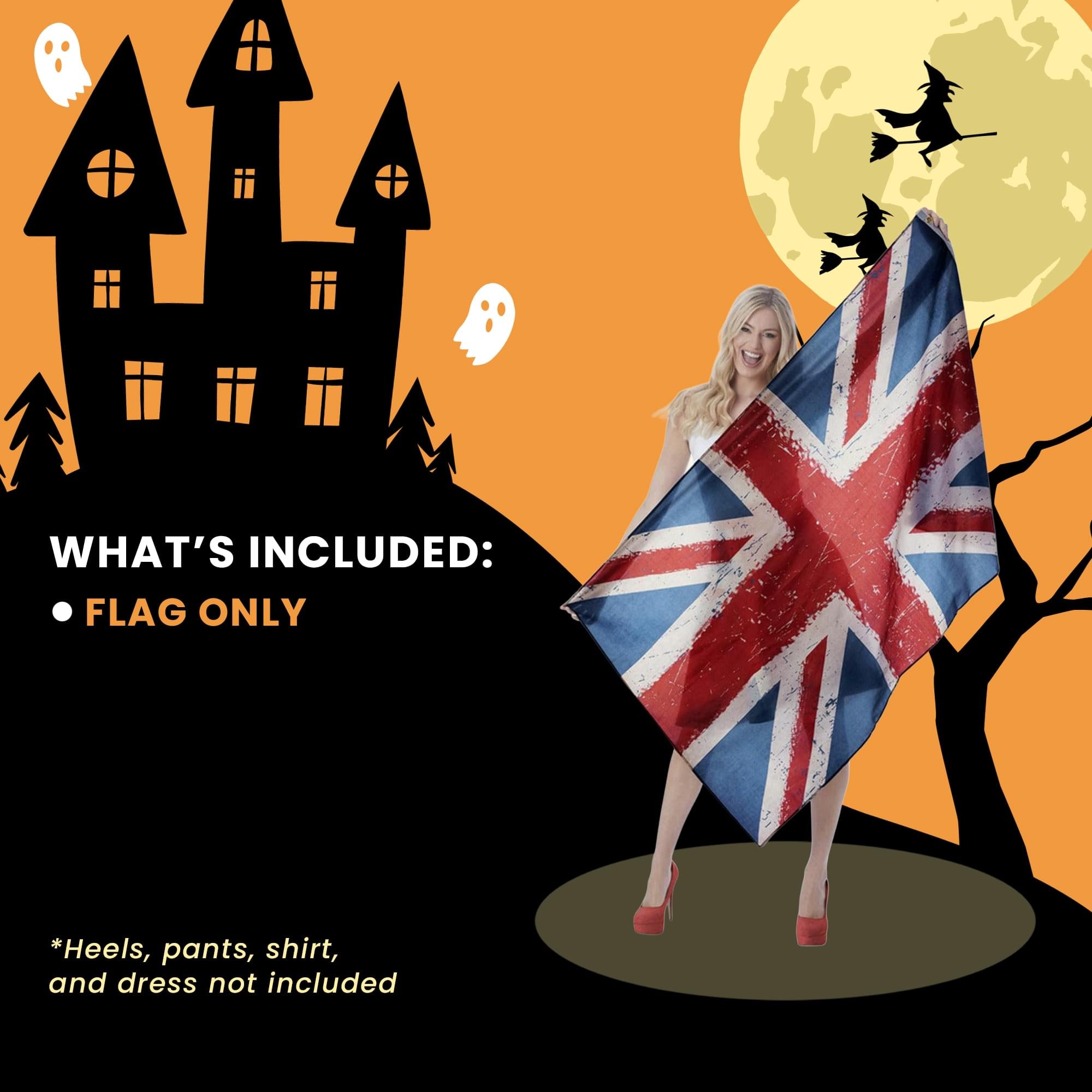Union Jack Vintage Style Print Flag Accessory