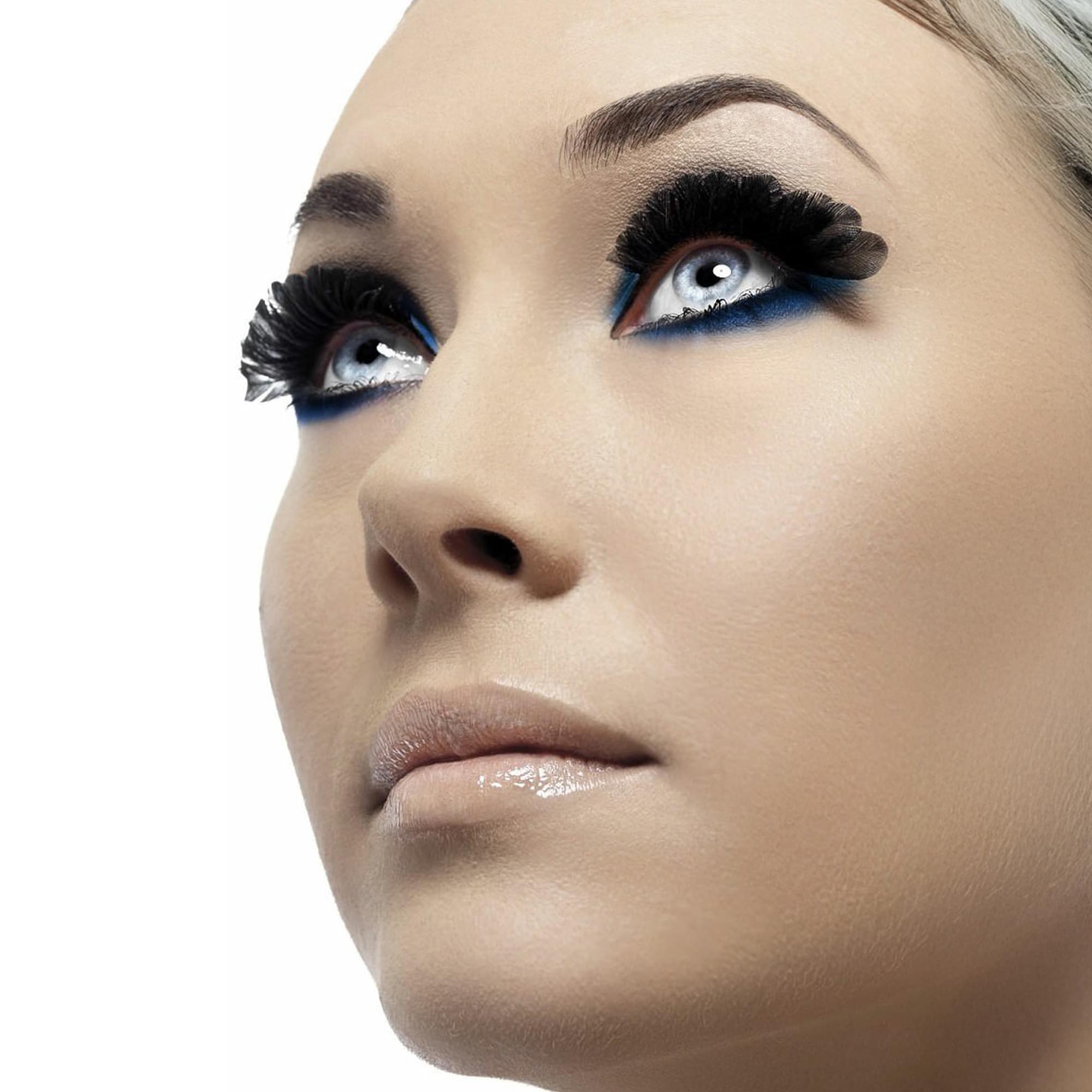 Black Feather Eyelashes Adult Costume