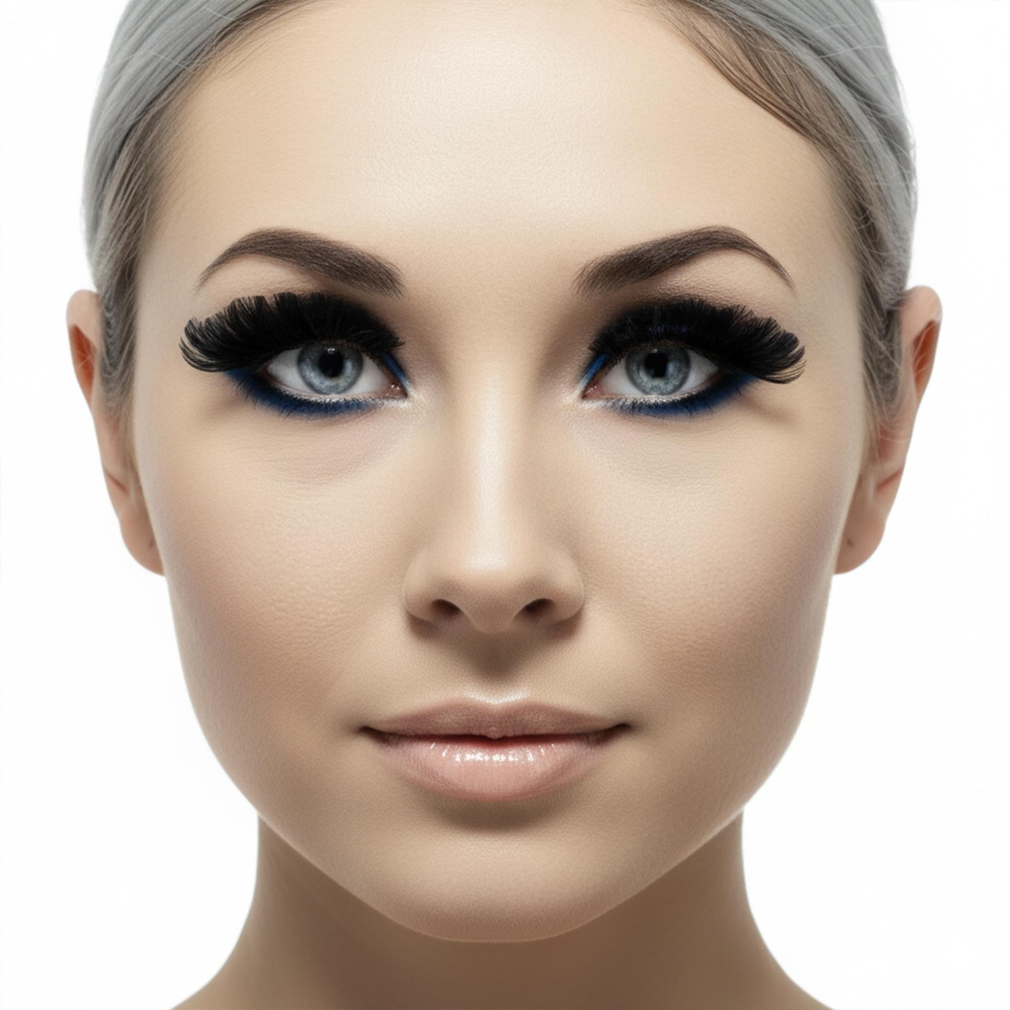 Black Feather Eyelashes Adult Costume