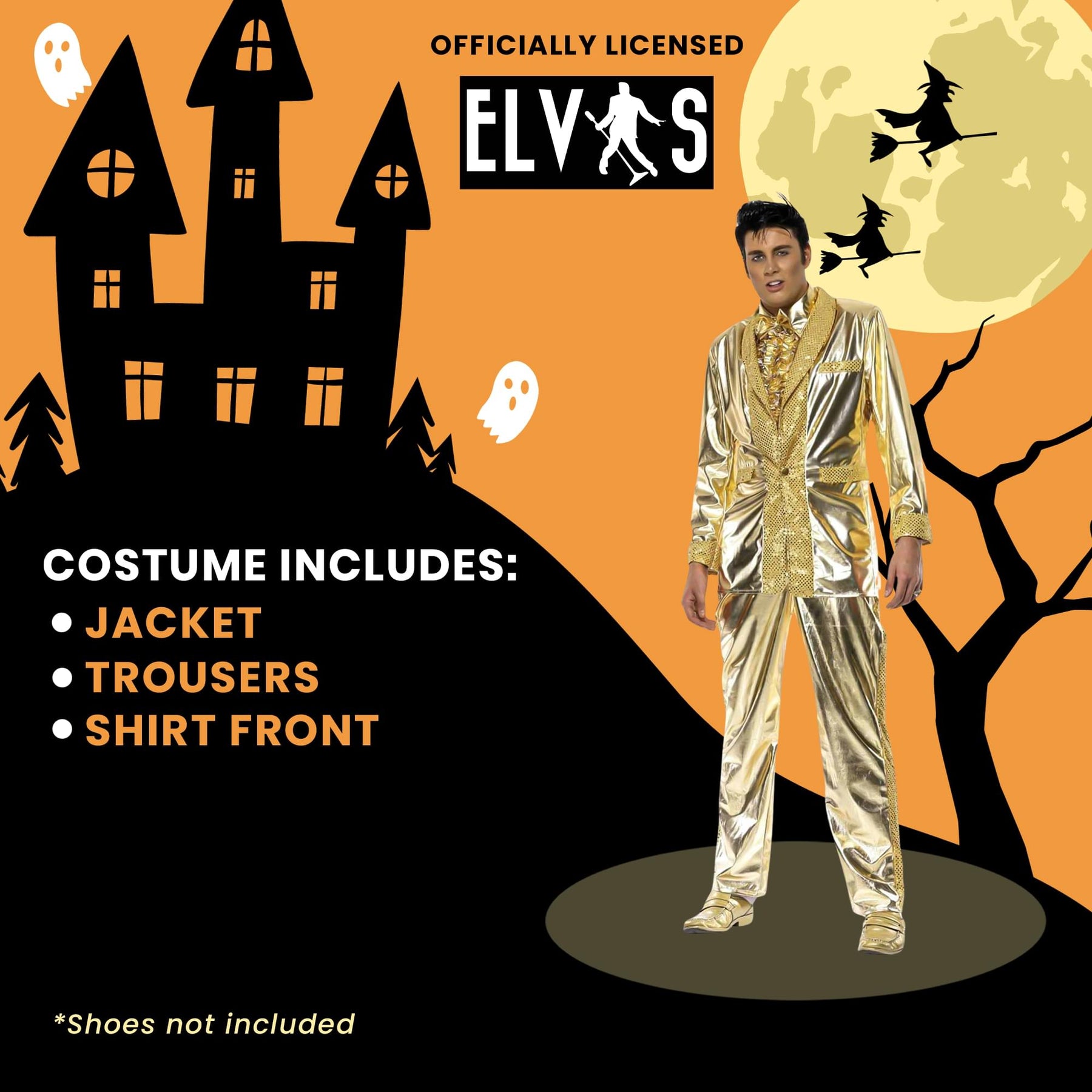 Elvis Gold Lame Chest Child Costume
