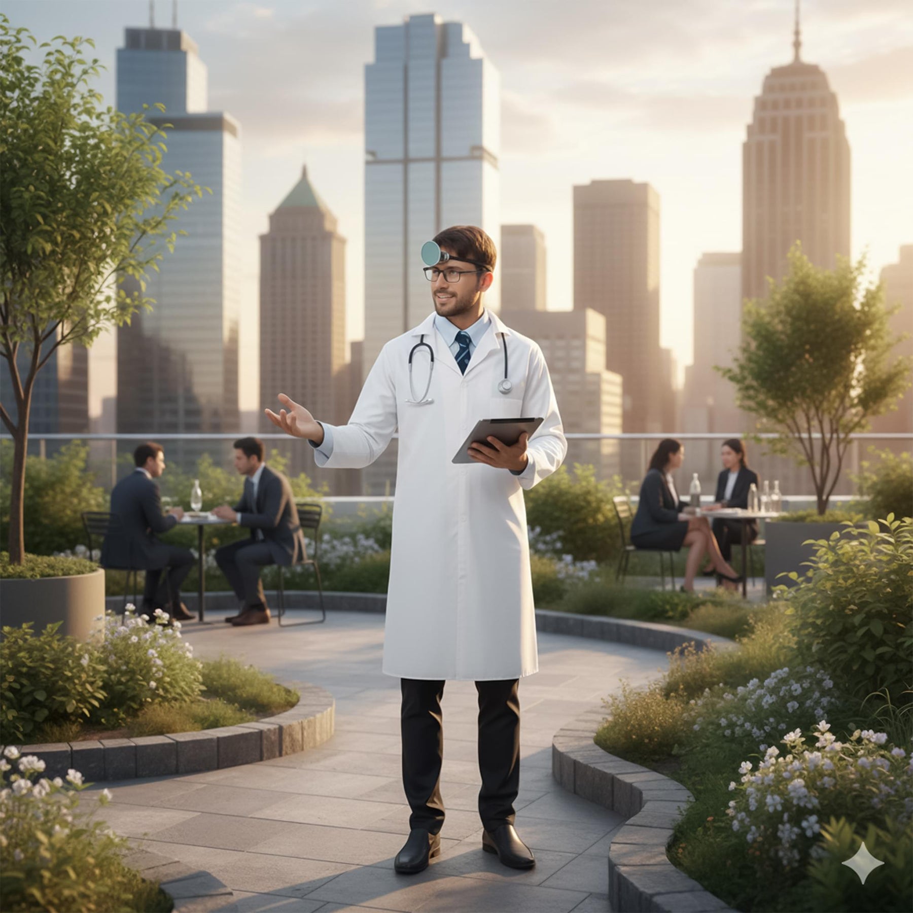 Doctor White Coat Chest Adult Costume