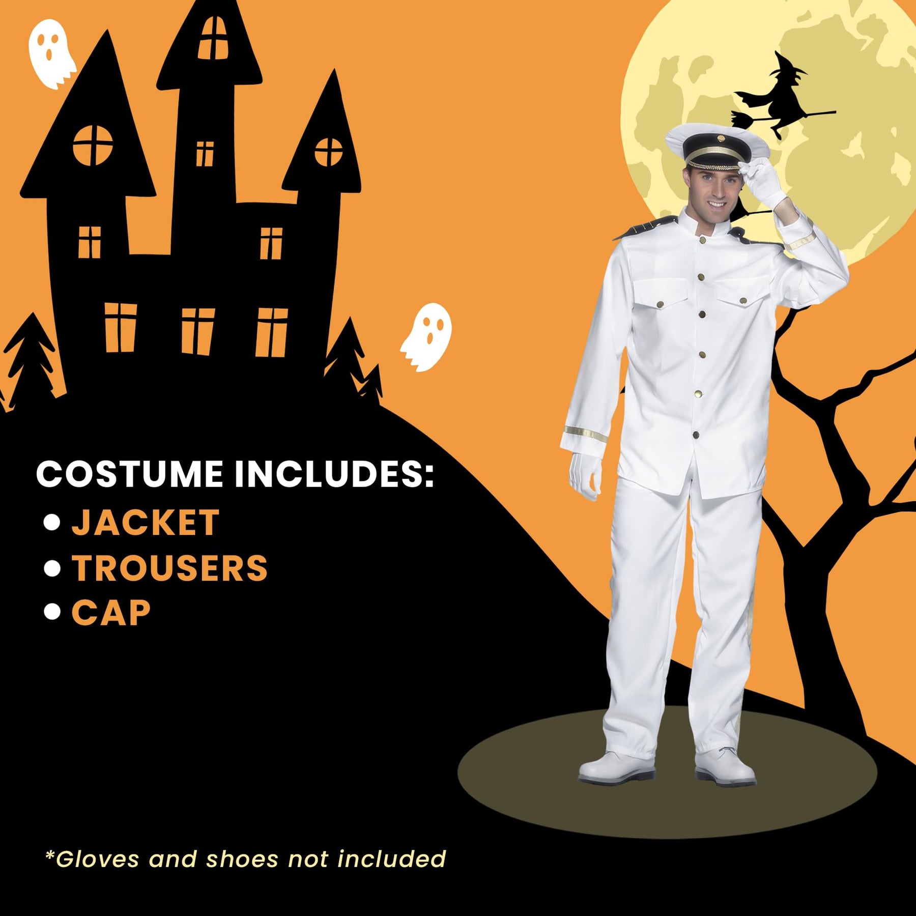Naval Whites Chest Adult Costume