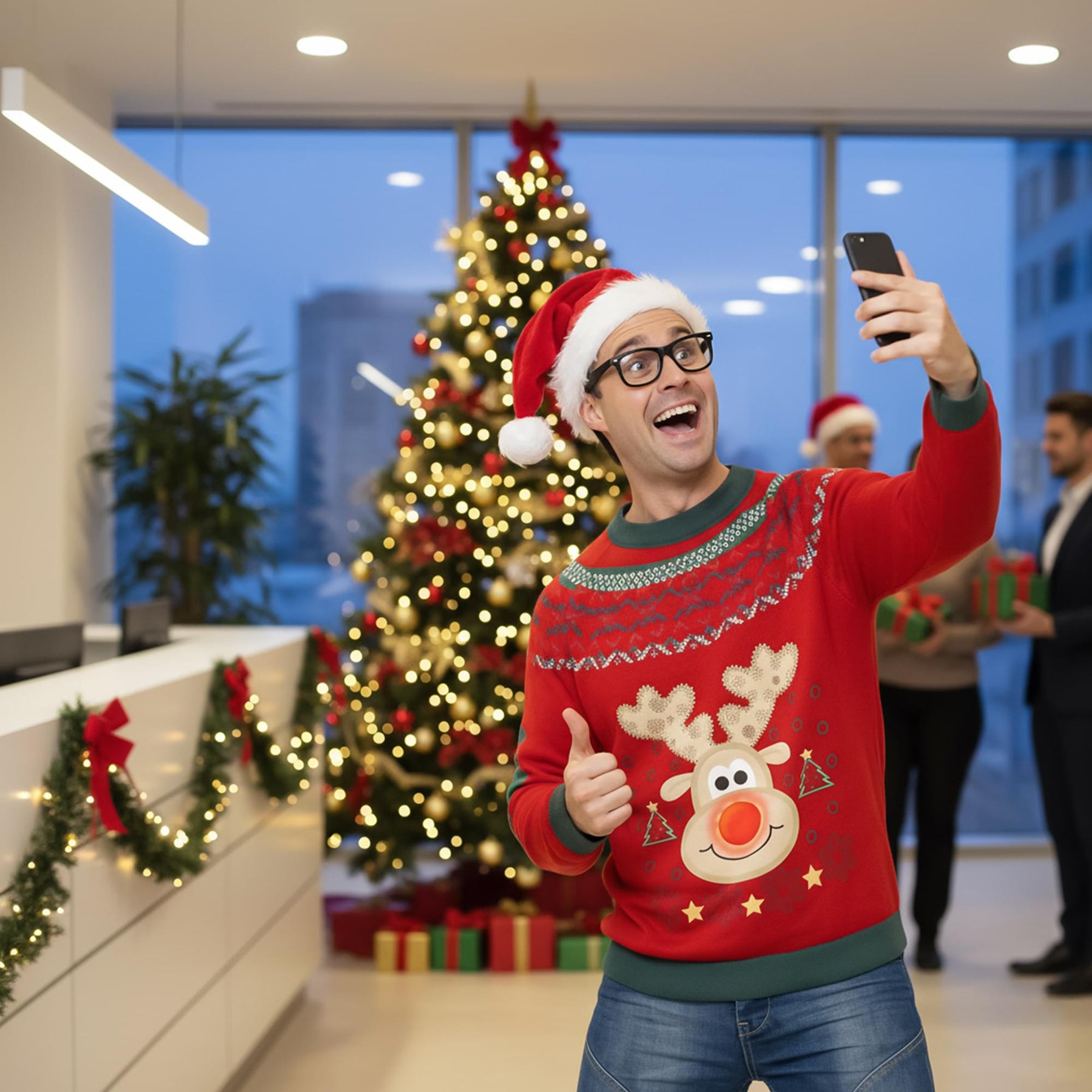 Christmas Jumper Chest Adult Costume