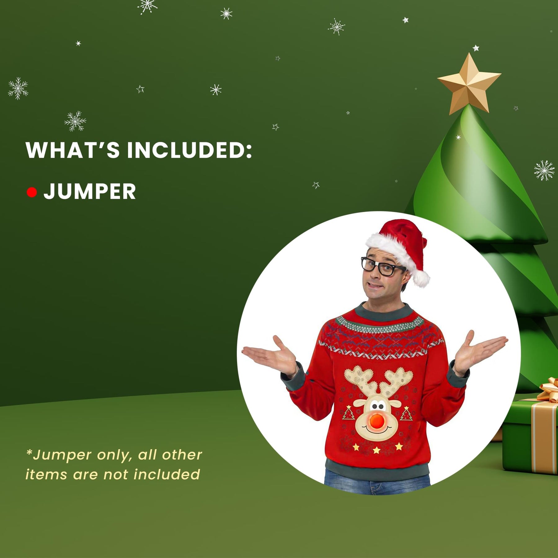 Christmas Jumper Chest Adult Costume
