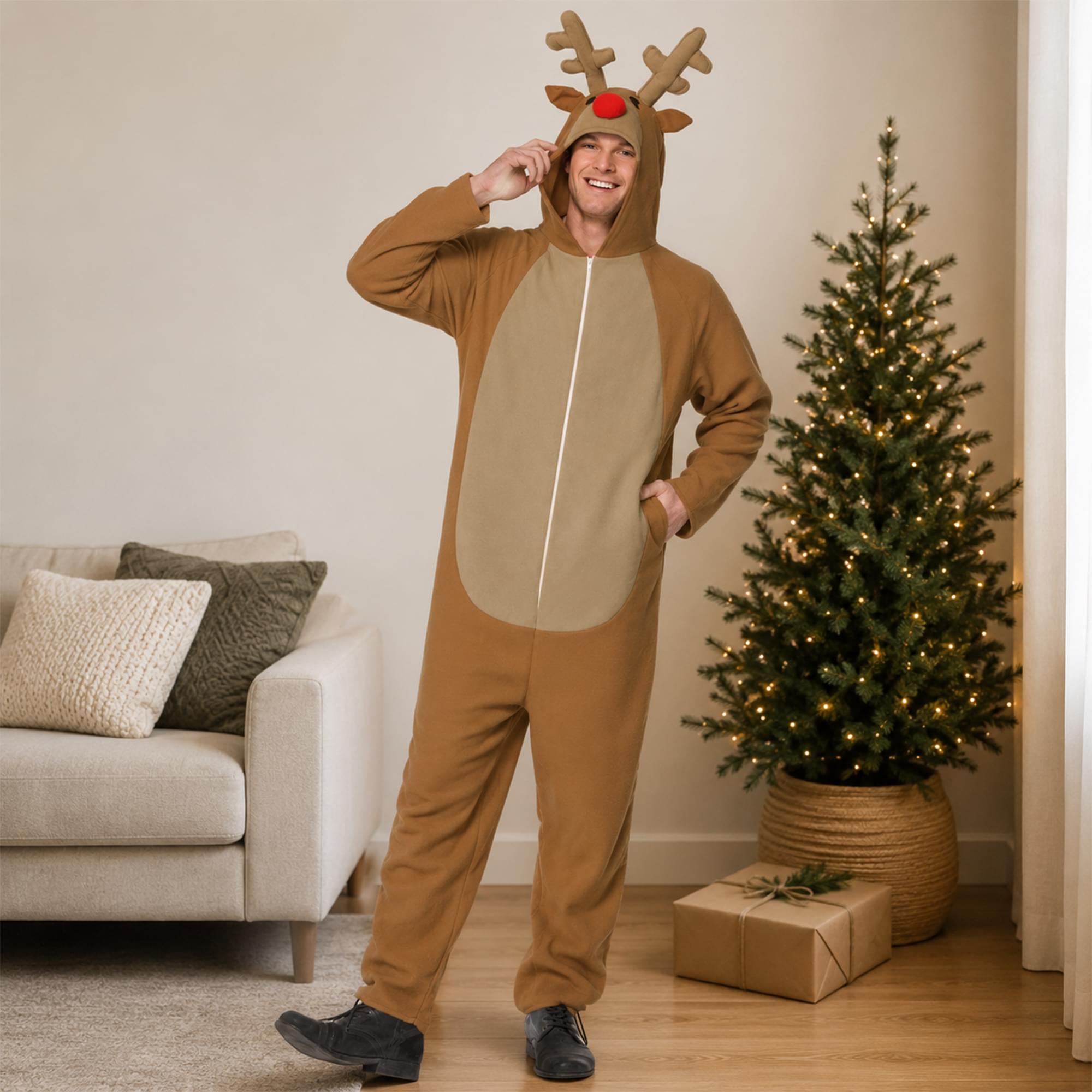 Reindeer All-In-One Adult Costume