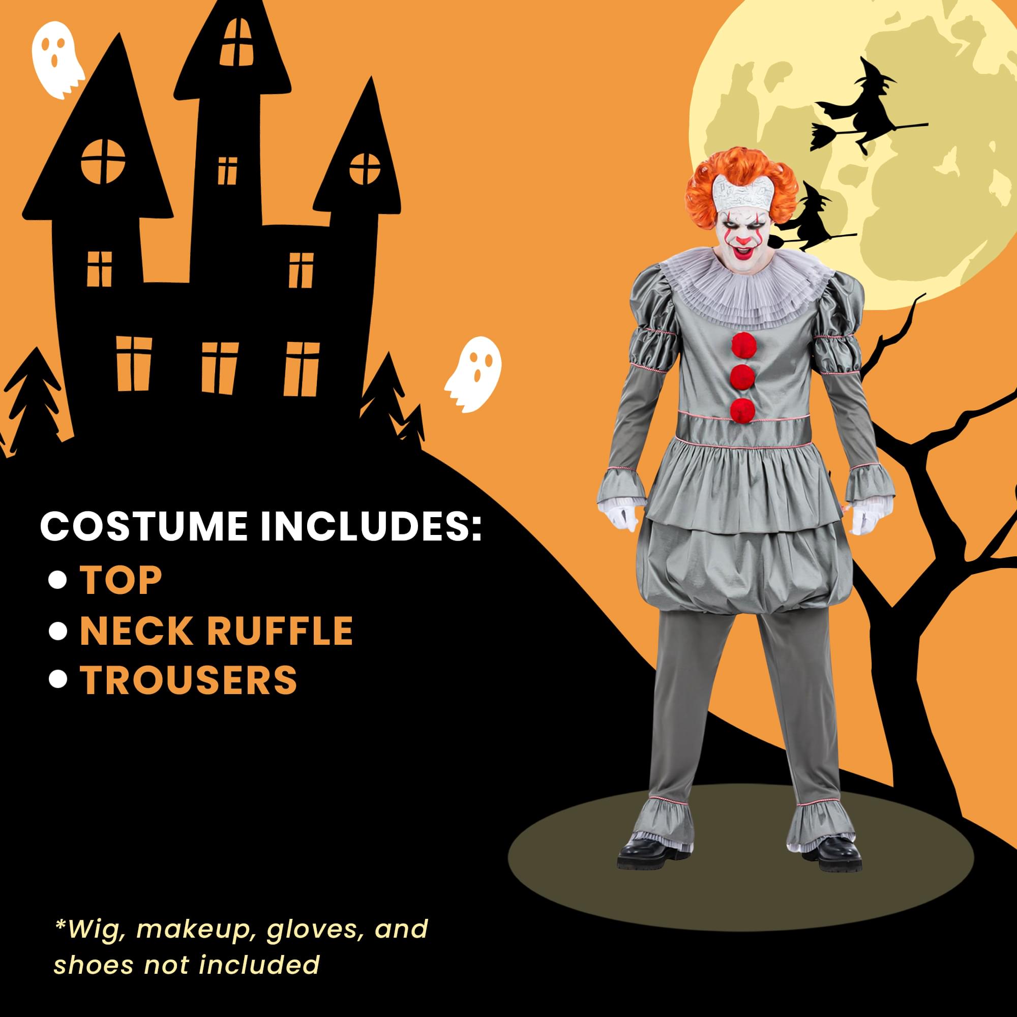 It Chapter 2, Pennywise Mens Adult Costume