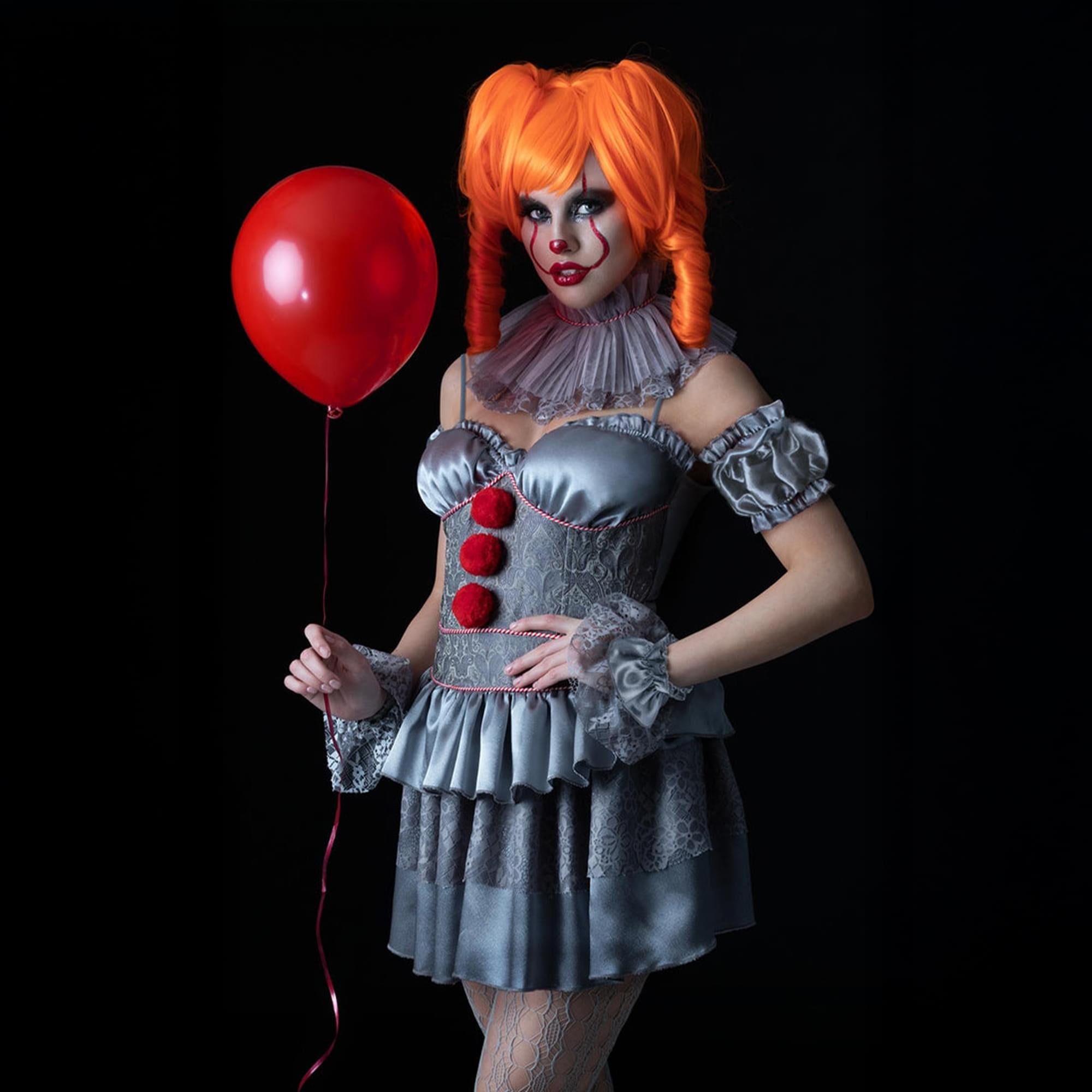 It Chapter 2, Pennywise Mini Dress Adult Costume