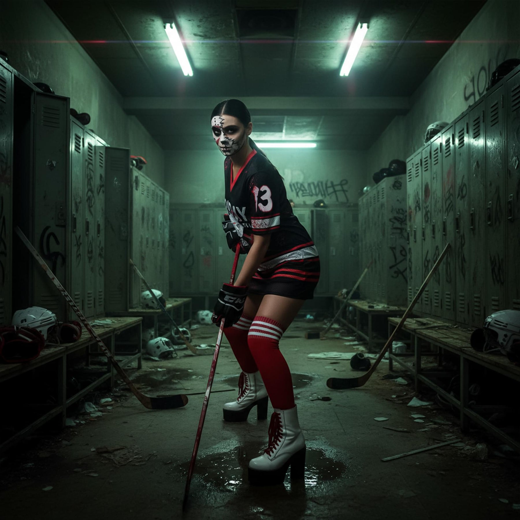 Women Friday the 13th Printed Hockey Adult Costume