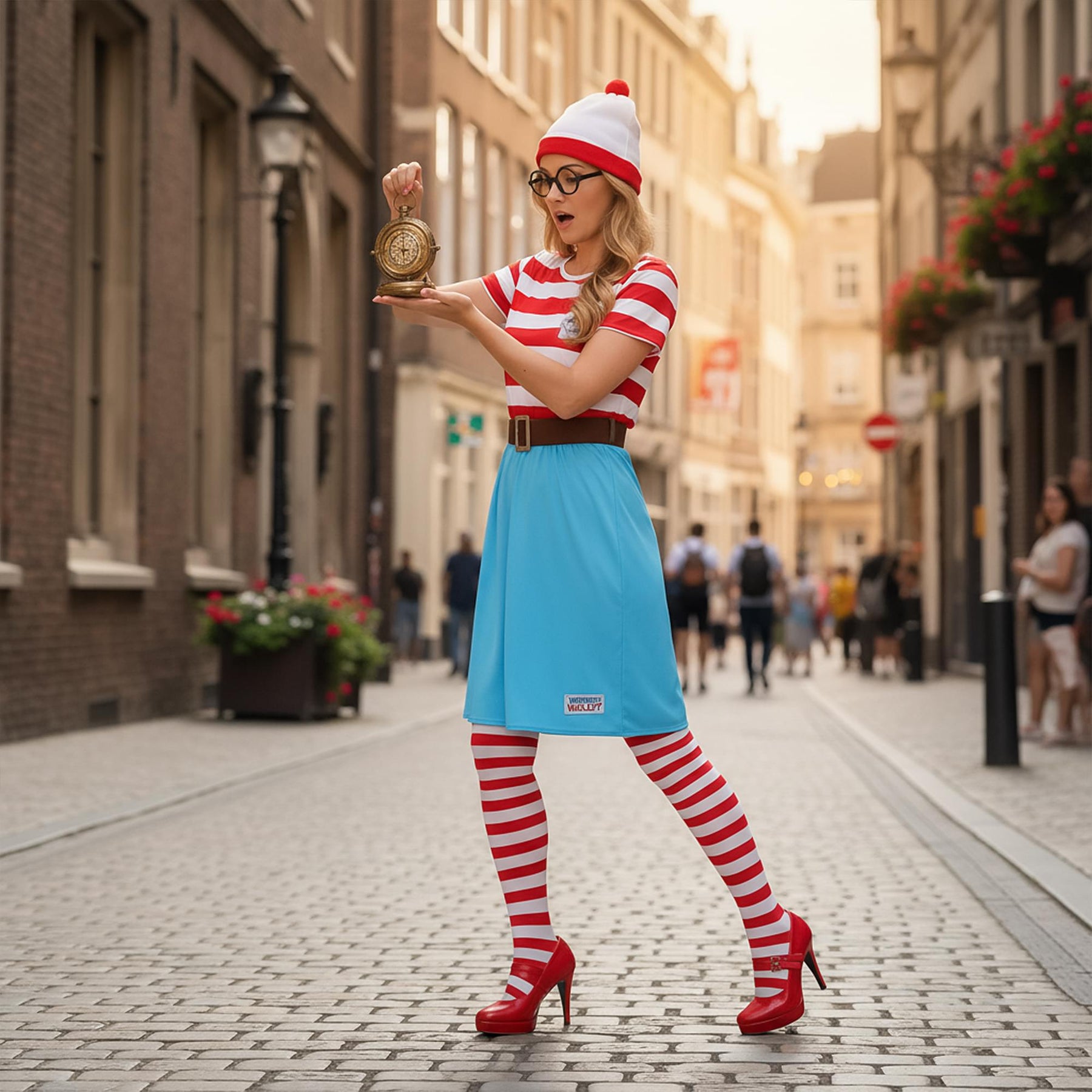 Smiffys Where Wally? Wenda Adult Costume Small Smiffys Where Wally? Wenda Adult Costume Small