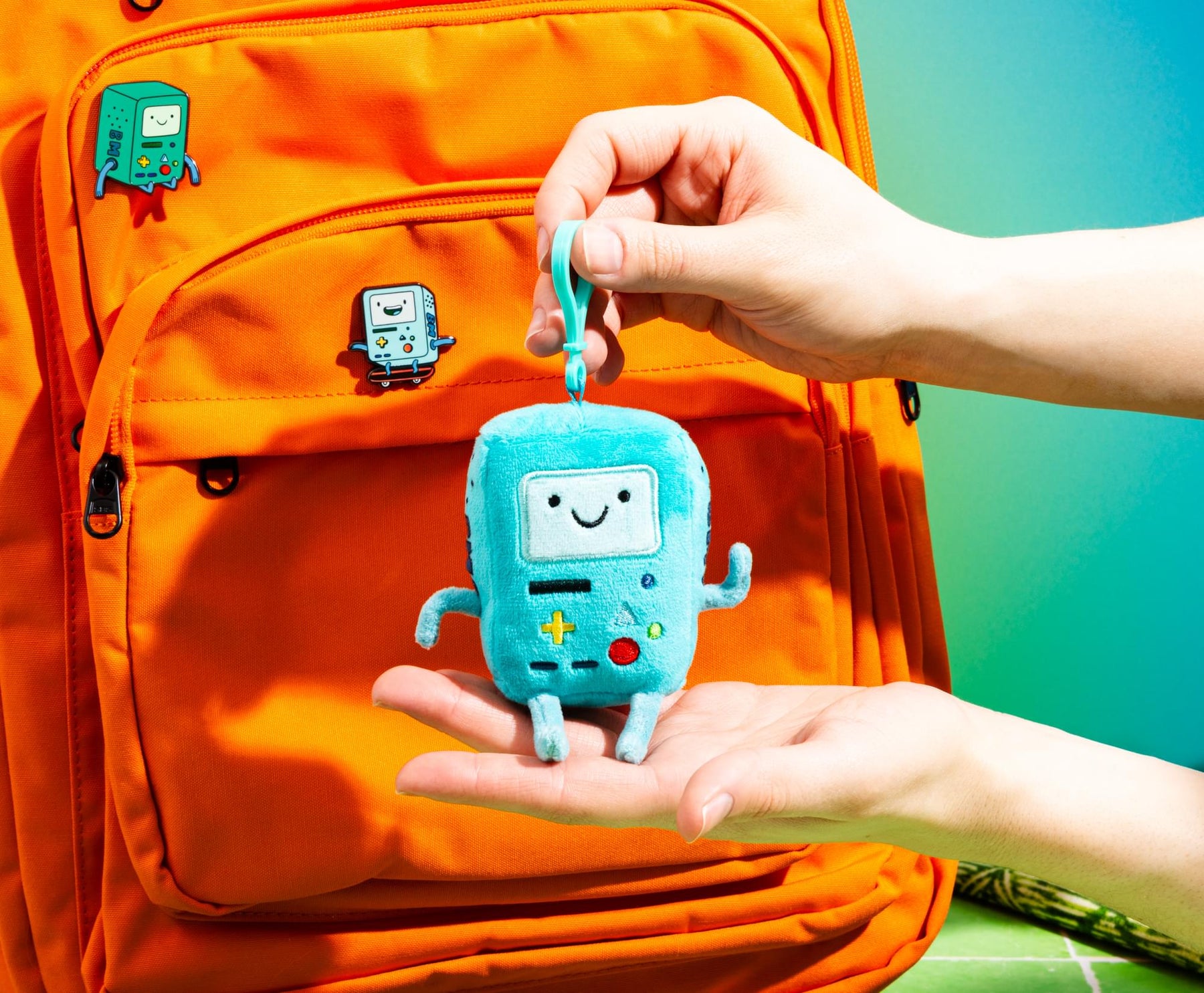 Adventure Time BMO Happy 4-Inch Plush Keychain