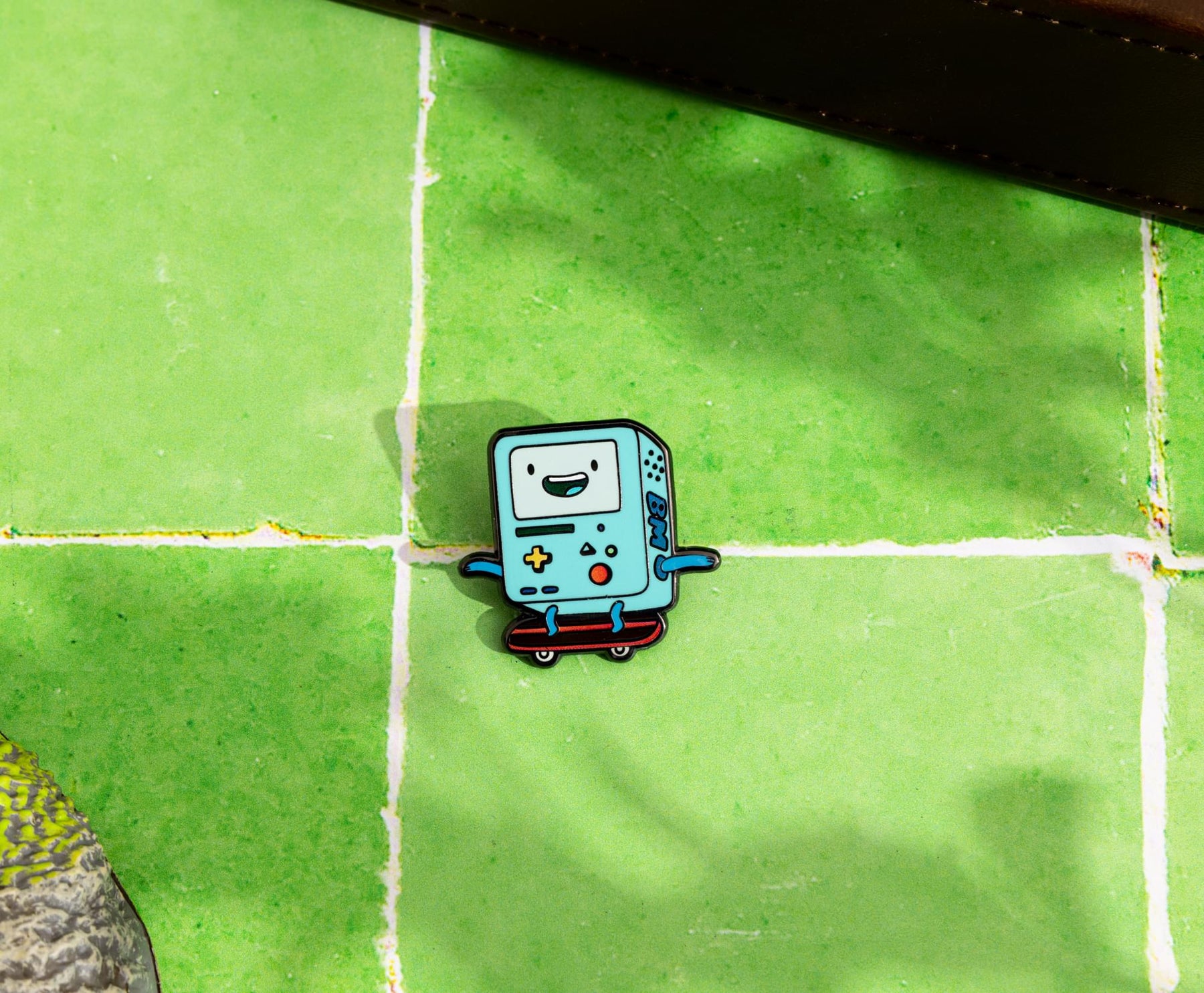 Adventure Time BMO Skateboarding Enamel Pin