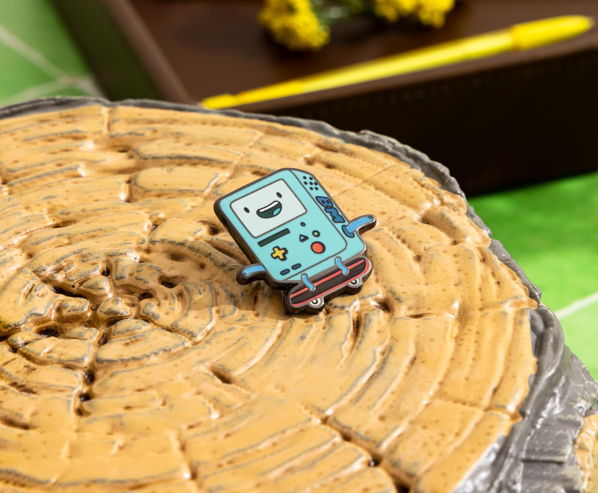Adventure Time BMO Skateboarding Enamel Pin