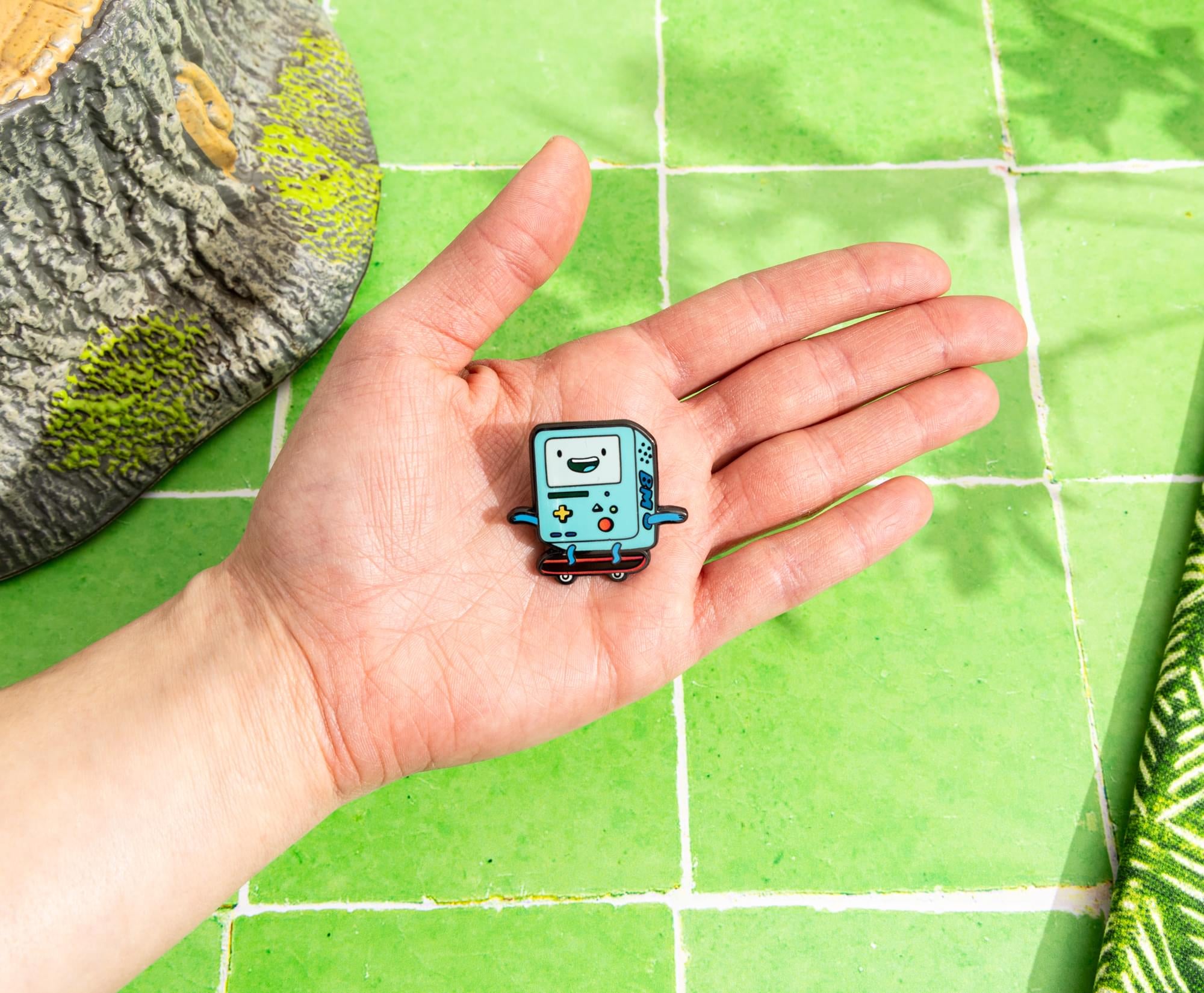 Adventure Time BMO Skateboarding Enamel Pin