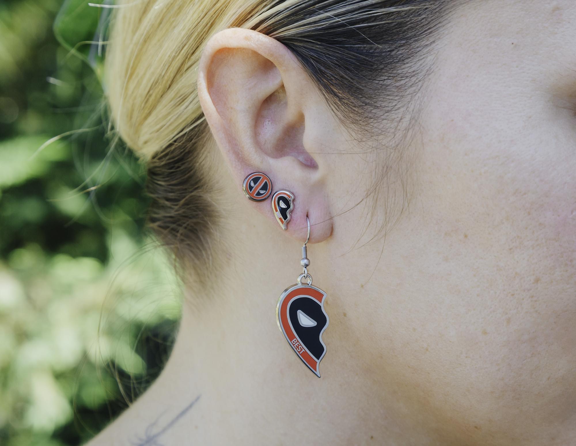 Marvel Studios Deadpool & Wolverine "Best Friends" 3-Piece Enamel Earring Set