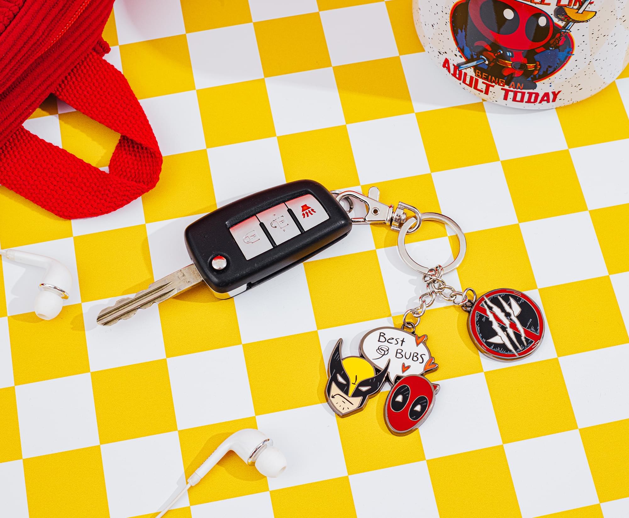 Marvel Studios Deadpool & Wolverine "Best Bubs" Enamel Charm Keychain