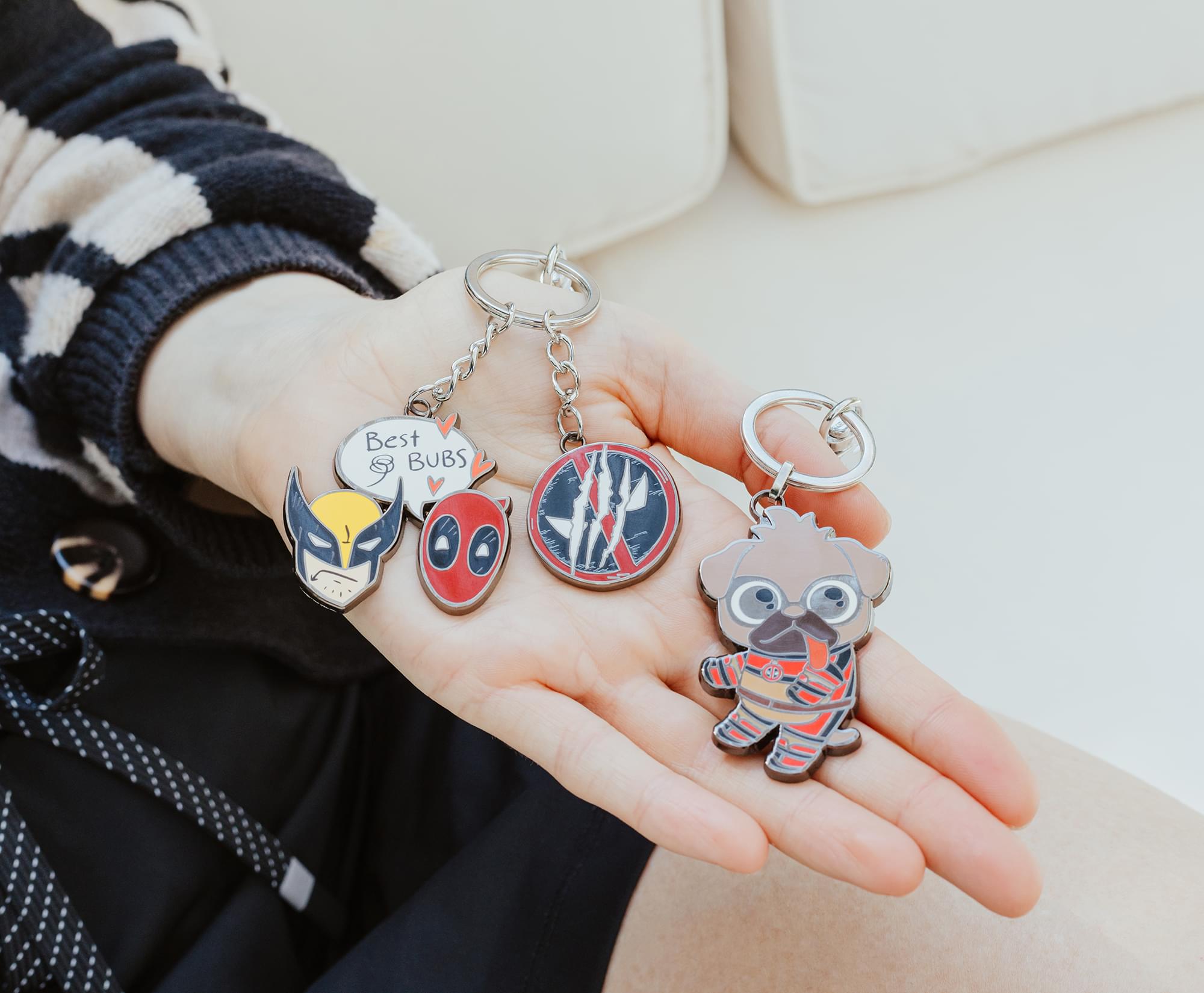 Marvel Studios Deadpool & Wolverine "Best Bubs" Enamel Charm Keychain