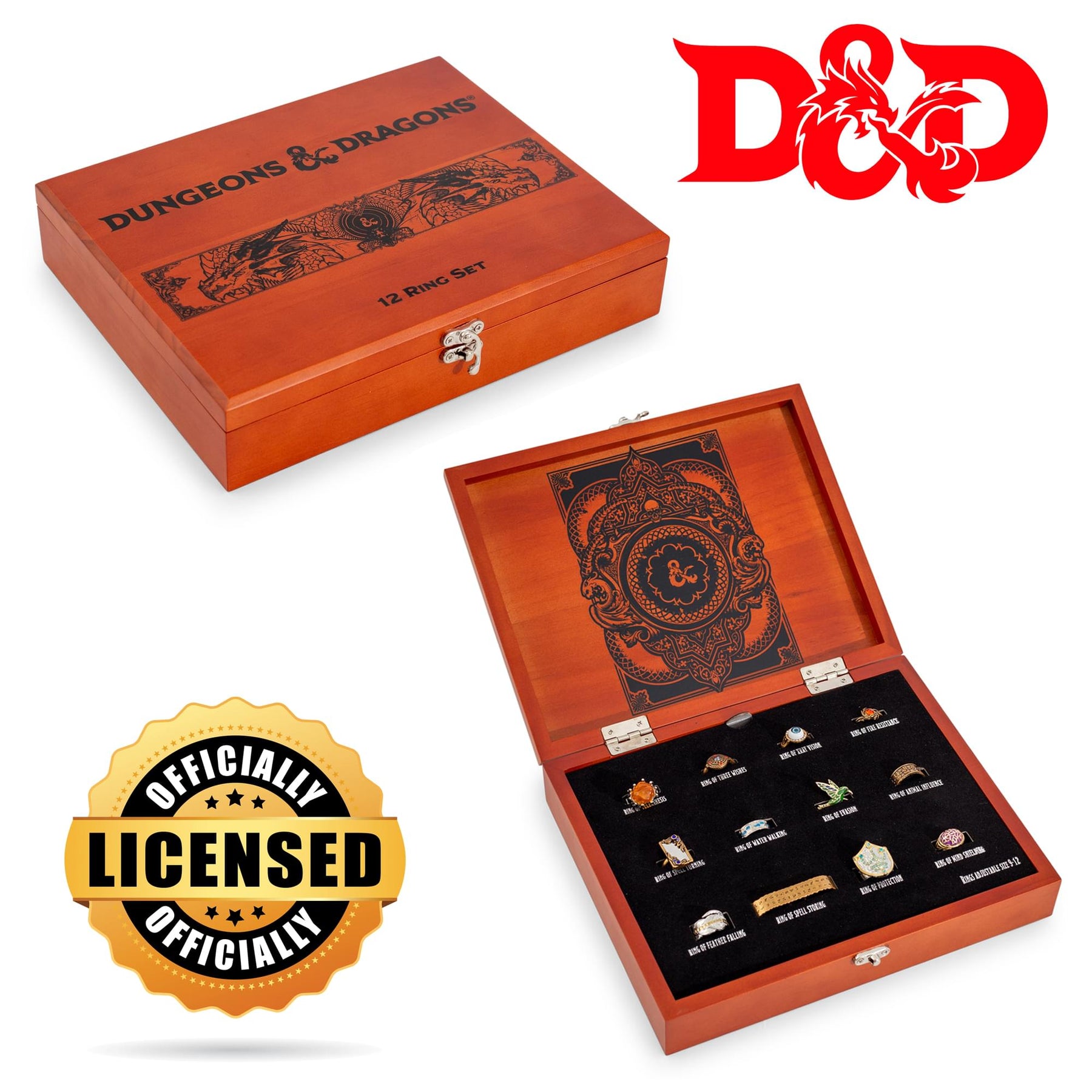 Dungeons & Dragons: Honor Among Thieves 12-Piece Brass Ring Set Replica