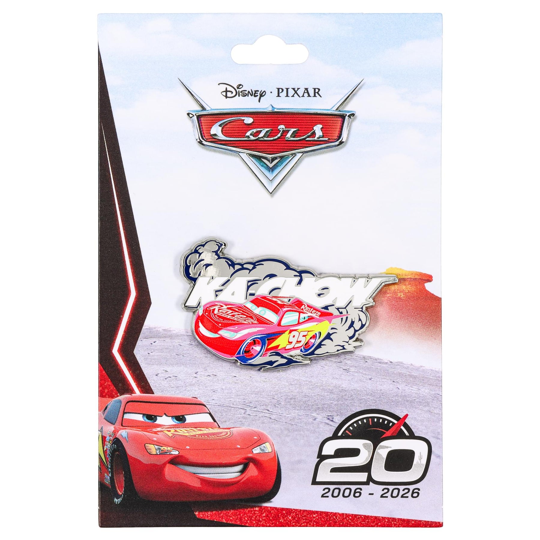 Disney Pixar Cars Lightning McQueen "Kachow" 20th Anniversary Enamel Pin