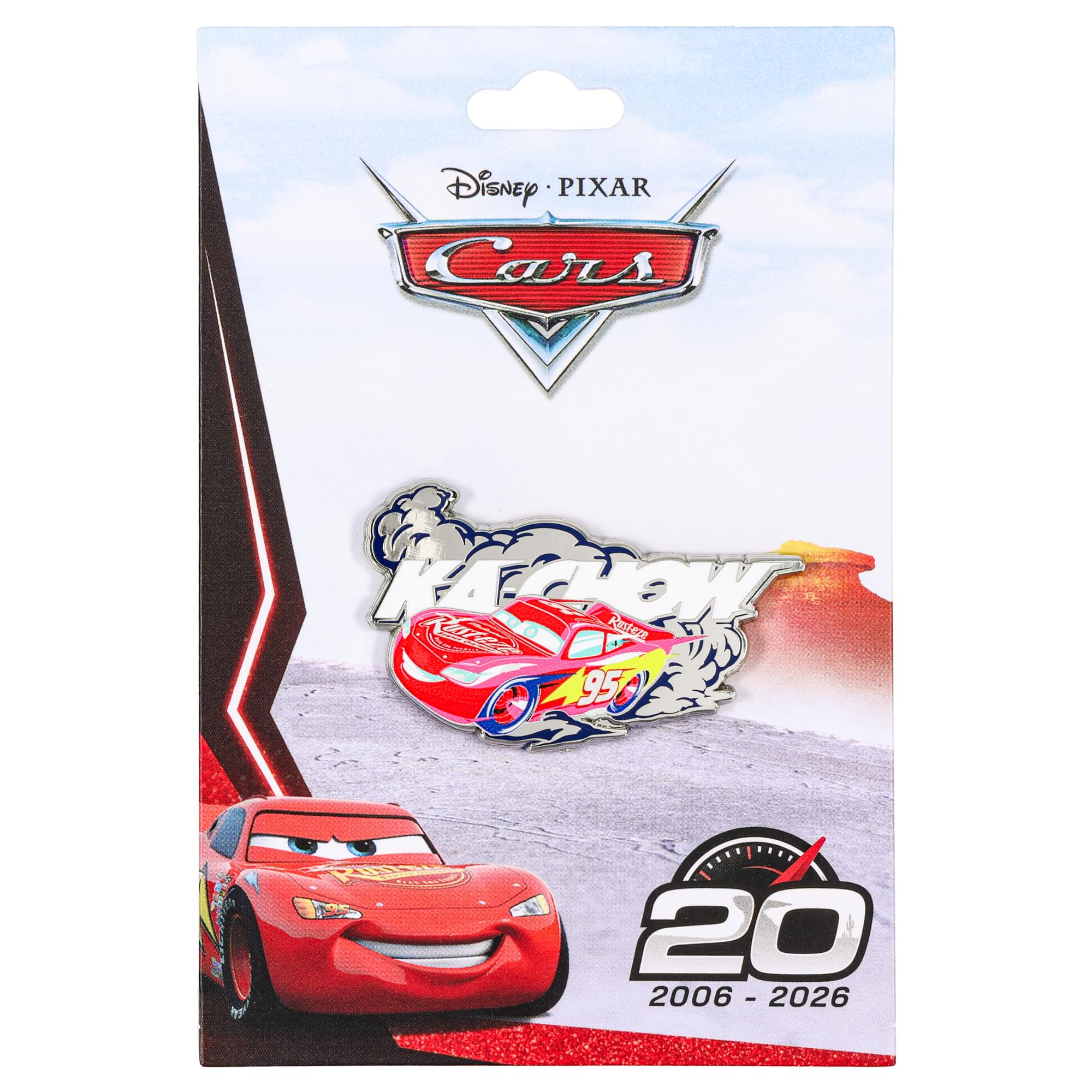 Disney Pixar Cars Lightning McQueen "Kachow" 20th Anniversary Enamel Pin