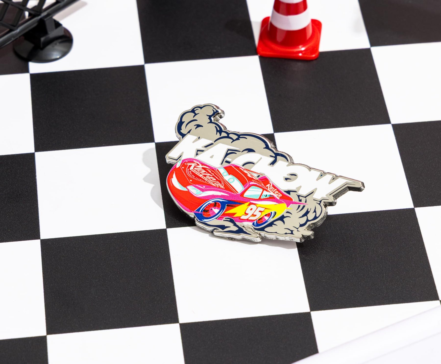 Disney Pixar Cars Lightning McQueen "Kachow" 20th Anniversary Enamel Pin