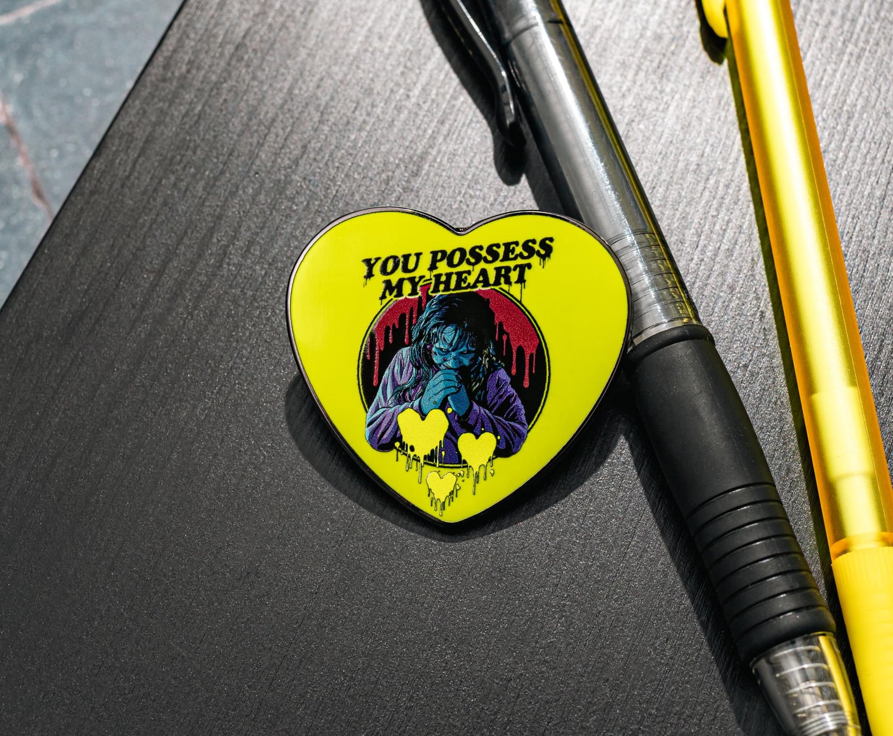 The Exorcist "You Possess My Heart" Enamel Pin