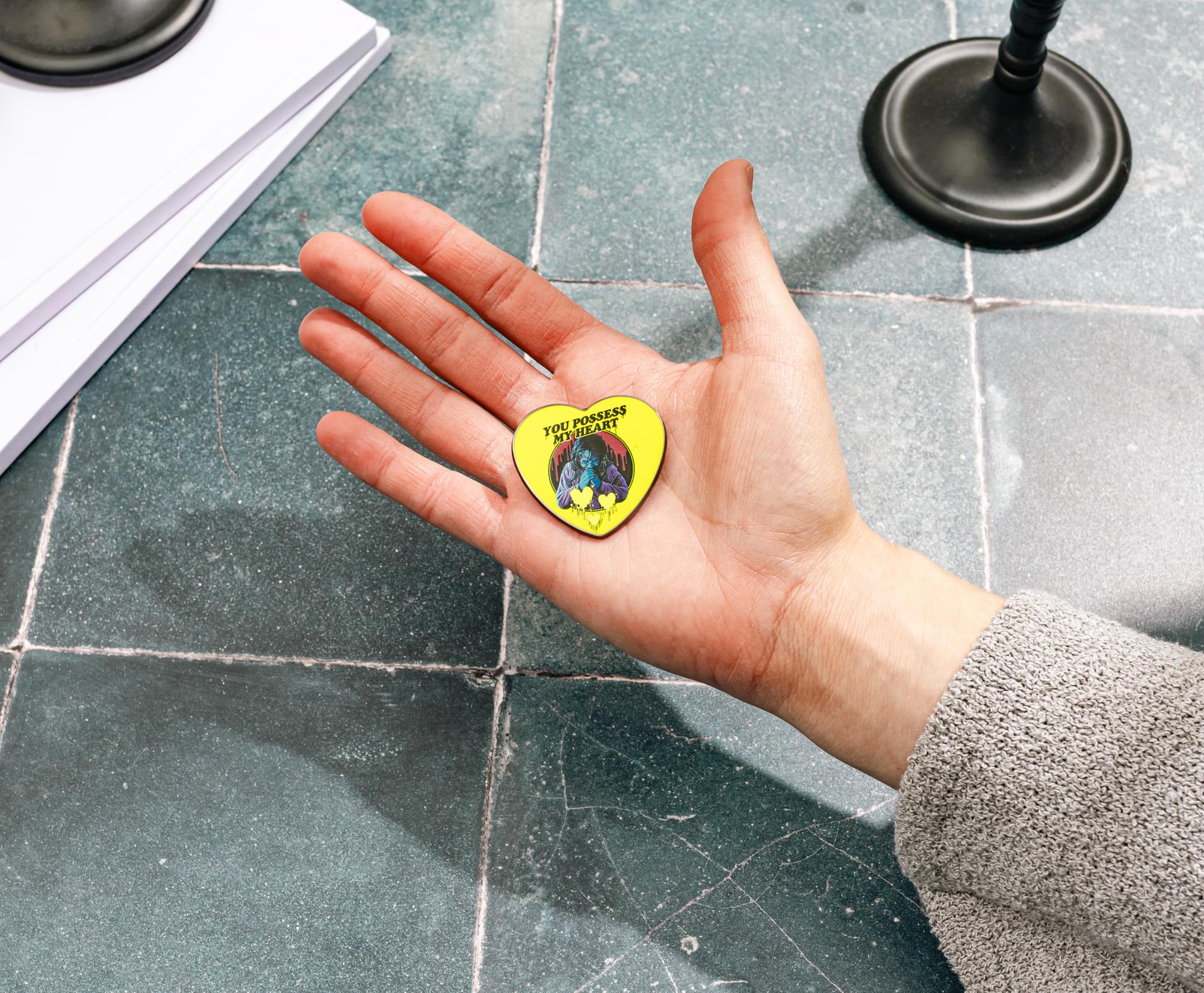 The Exorcist "You Possess My Heart" Enamel Pin