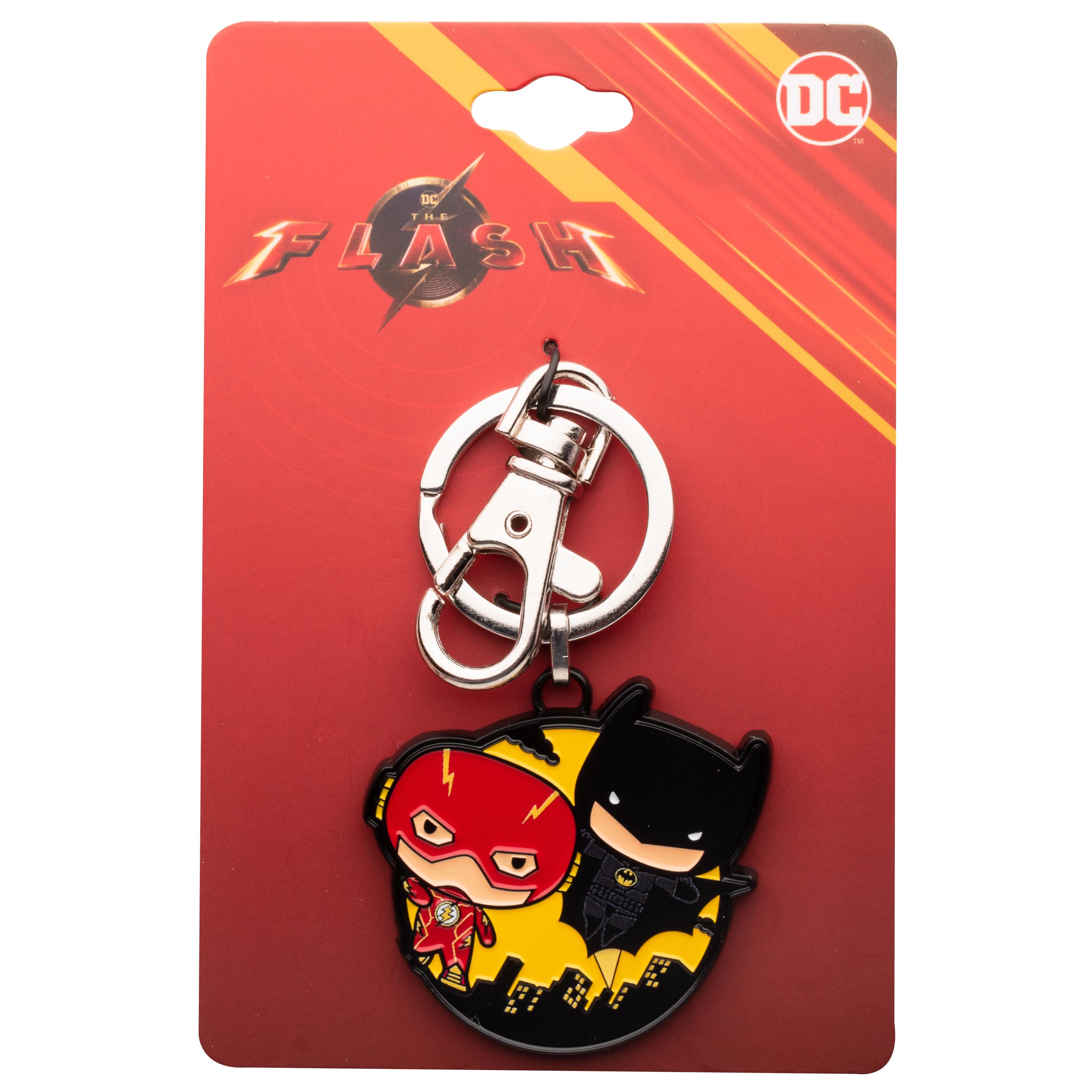 DC Comics The Flash and Batman Chibi Keychain