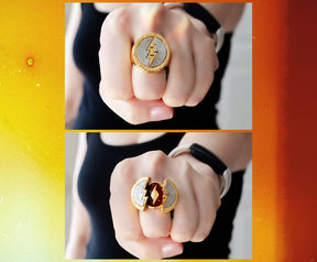 DC The Flash Movie Costume Ring 24kt Gold Replica | SDCC 2023 Exclusive