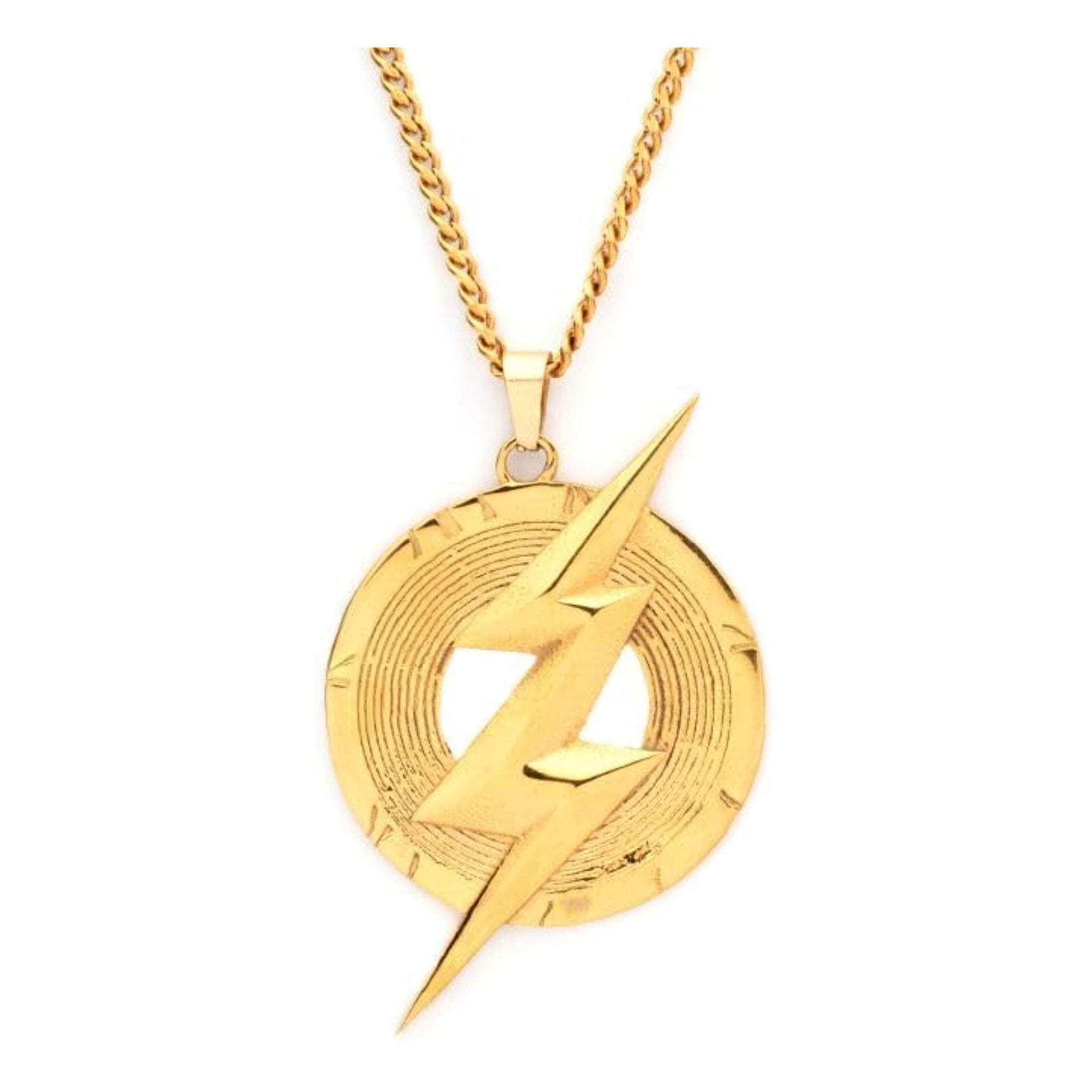 DC Comics The Flash Chest Plate Steel Necklace | 22 Inch Chain