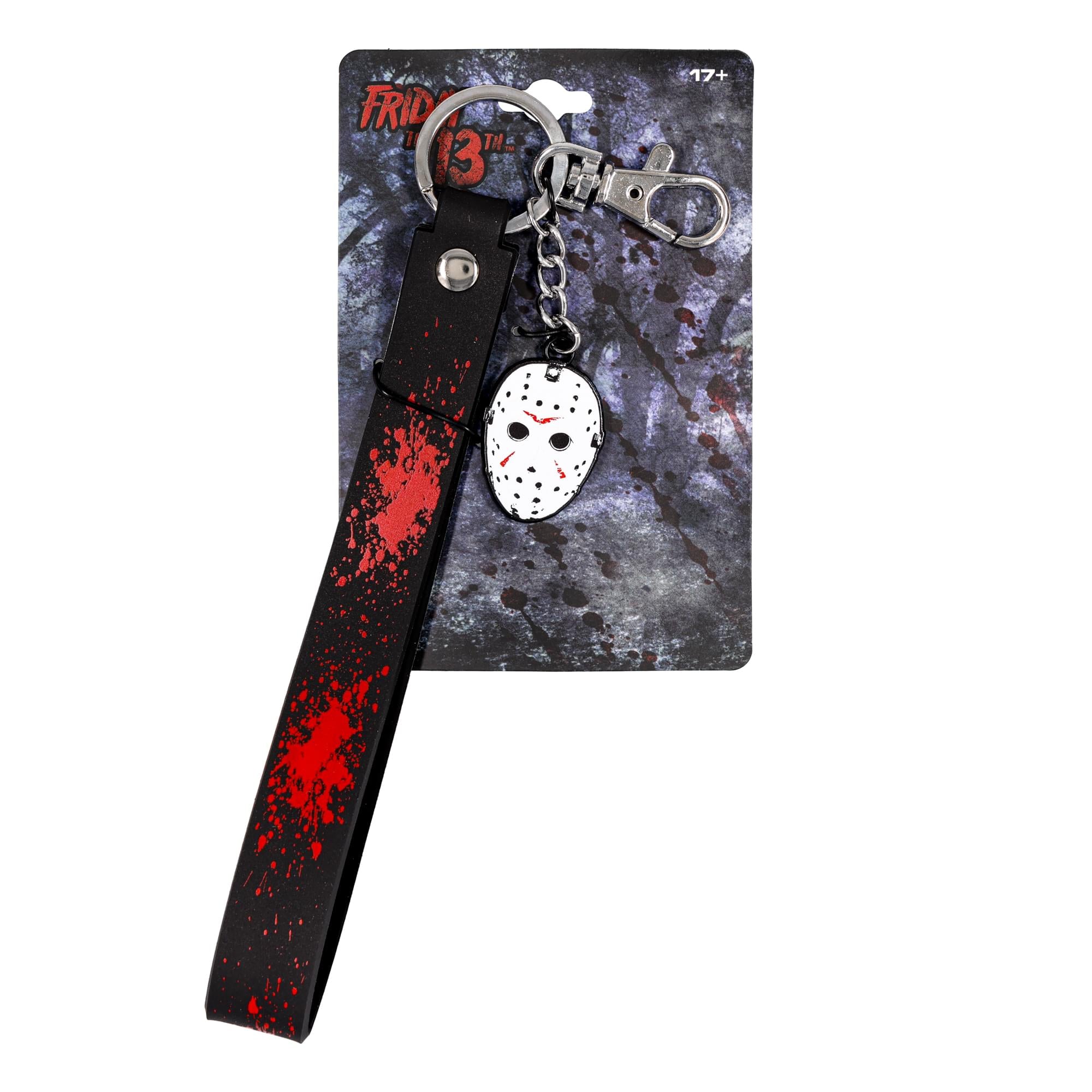 Friday The 13th Jason Voorhees Mask Enamel Keychain With Lanyard Strap